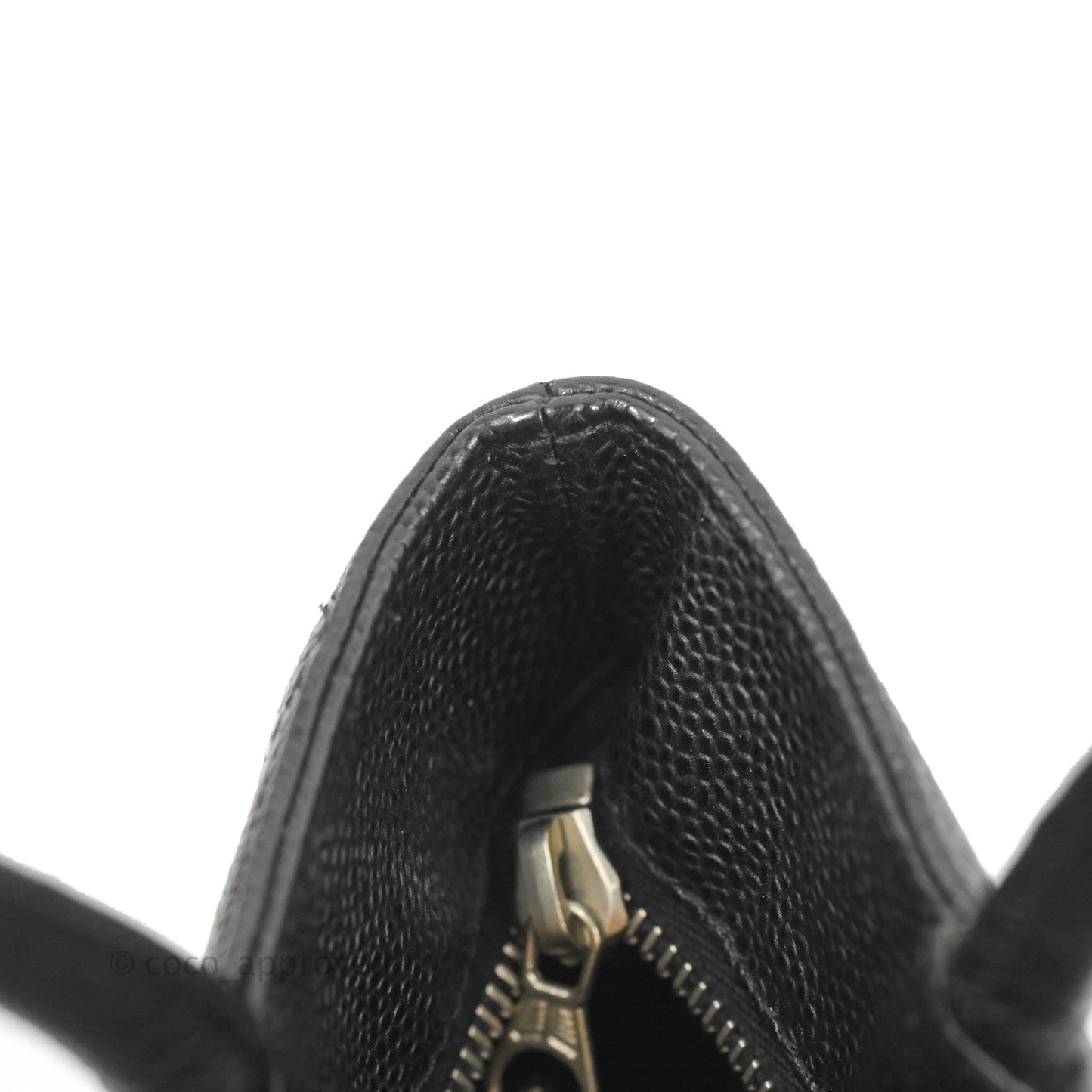 Chanel Medallion Vintage CC Black Caviar Tote Bag Silver Hardware