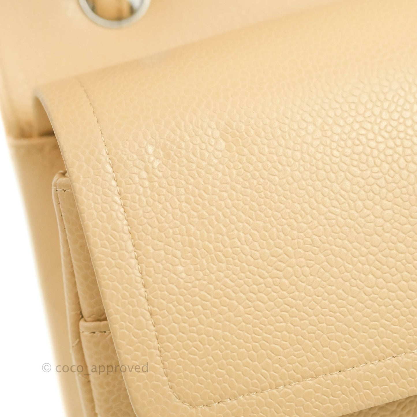 Chanel Jumbo Double Flap Beige Caviar Silver Hardware⁣⁣