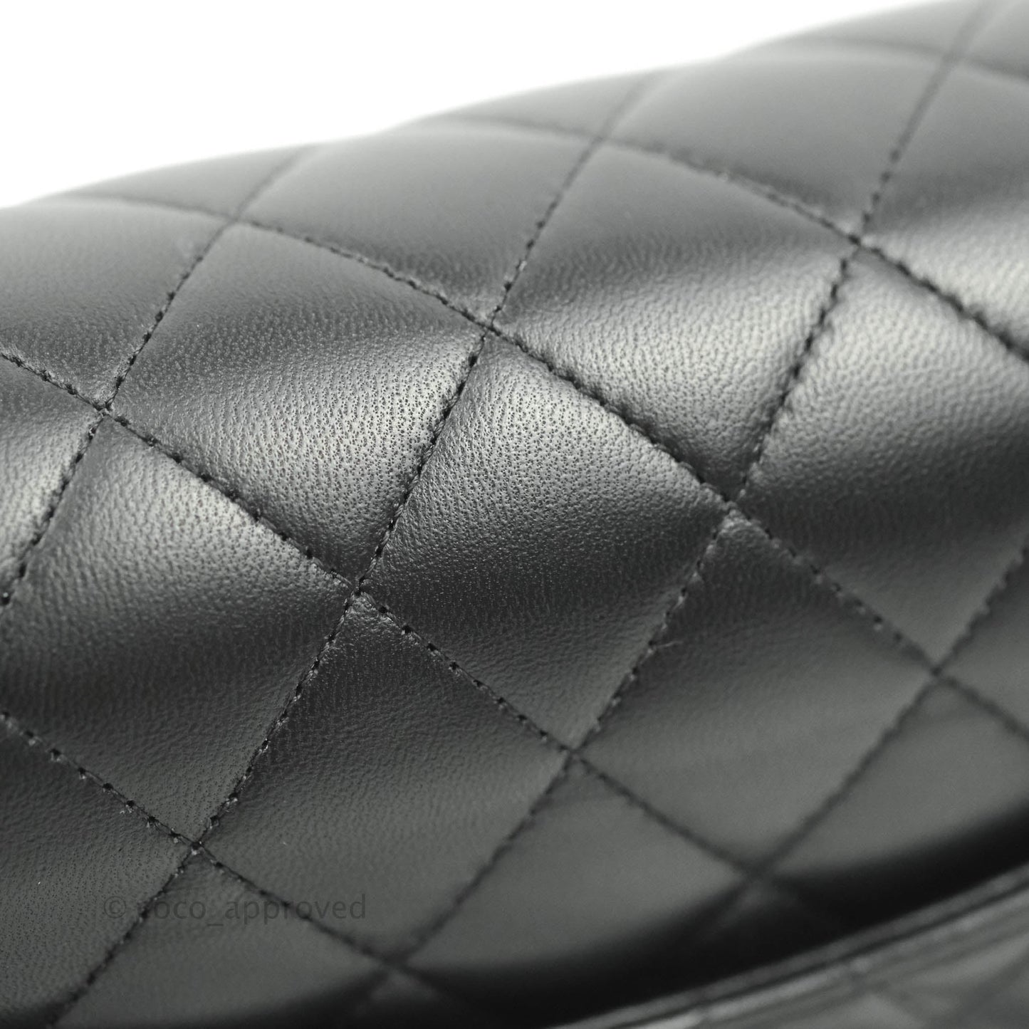 Chanel Classic Quilted M/L Medium Double Flap So Black Lambskin