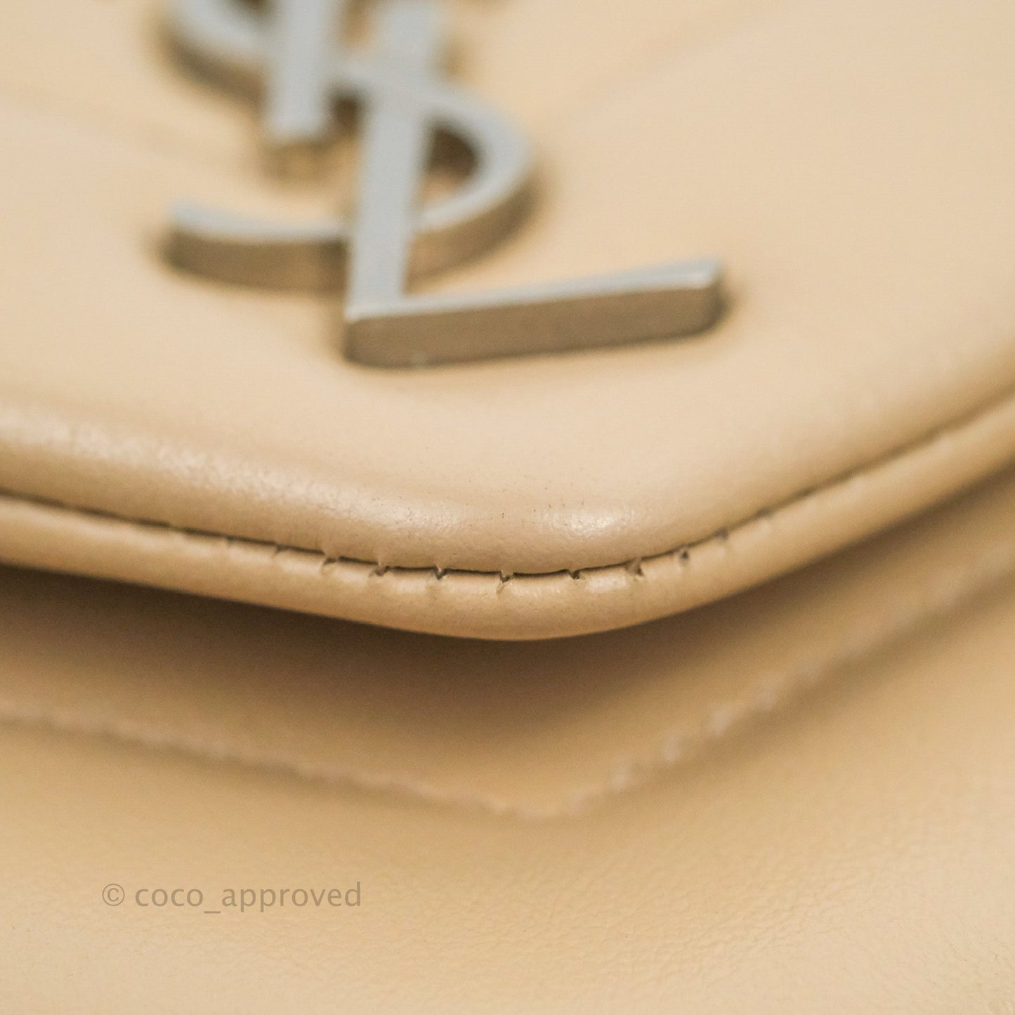 Saint Laurent Loulou Toy Quilted Leather Shoulder Bag Light Beige