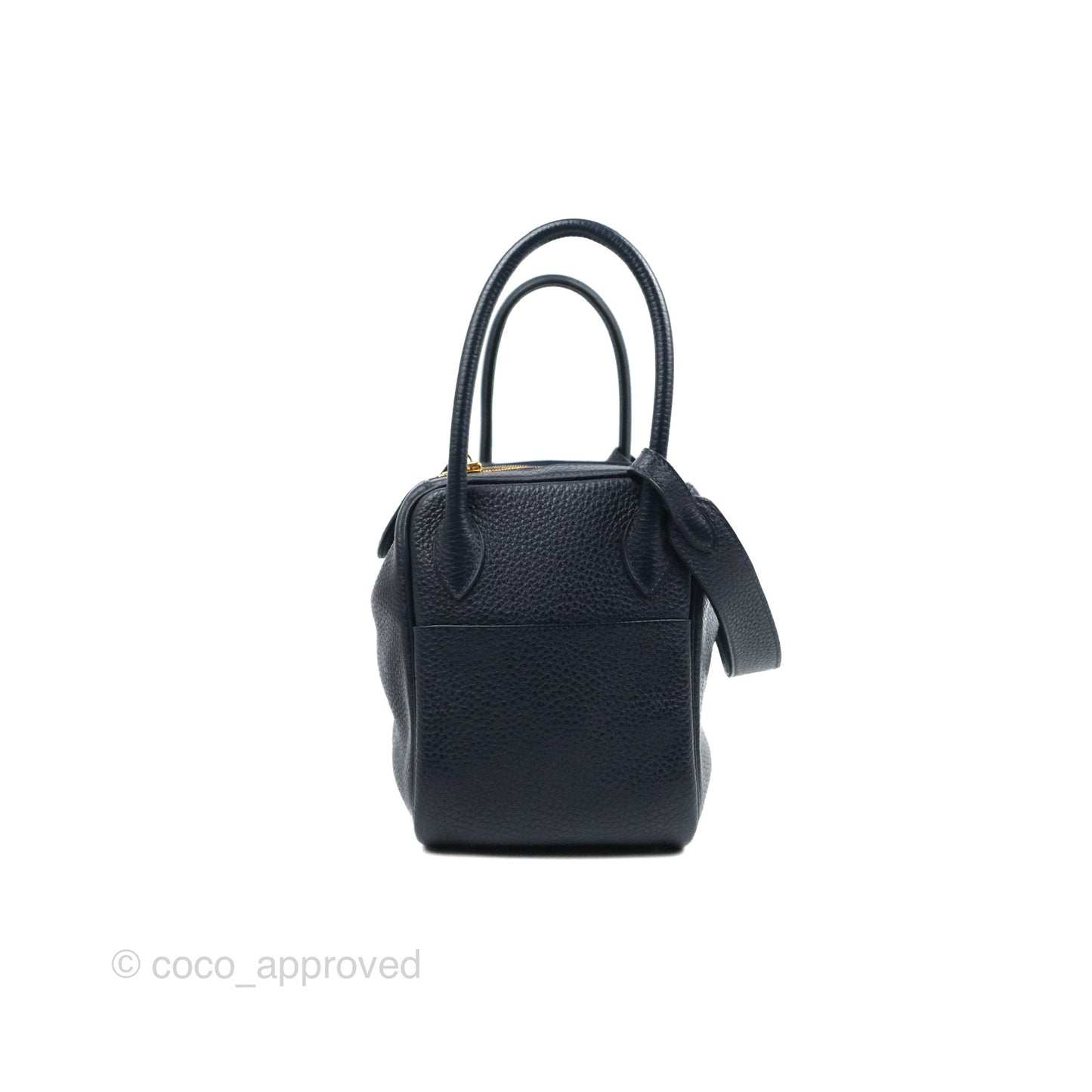 Hermès Lindy 26 Taurillion Clemence Bleu Nuit 2Z Gold Hardware