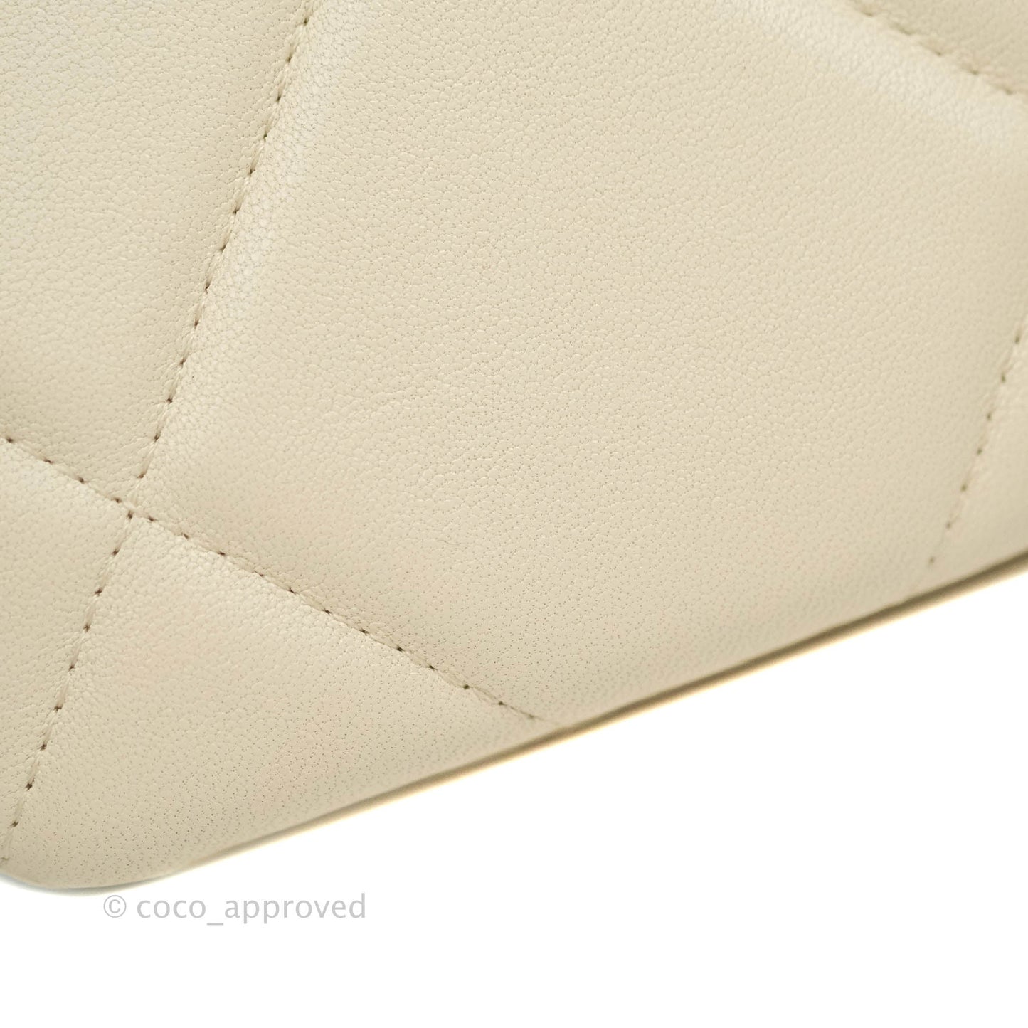 Chanel 19 Small Pouch Beige Lambskin Gold Hardware