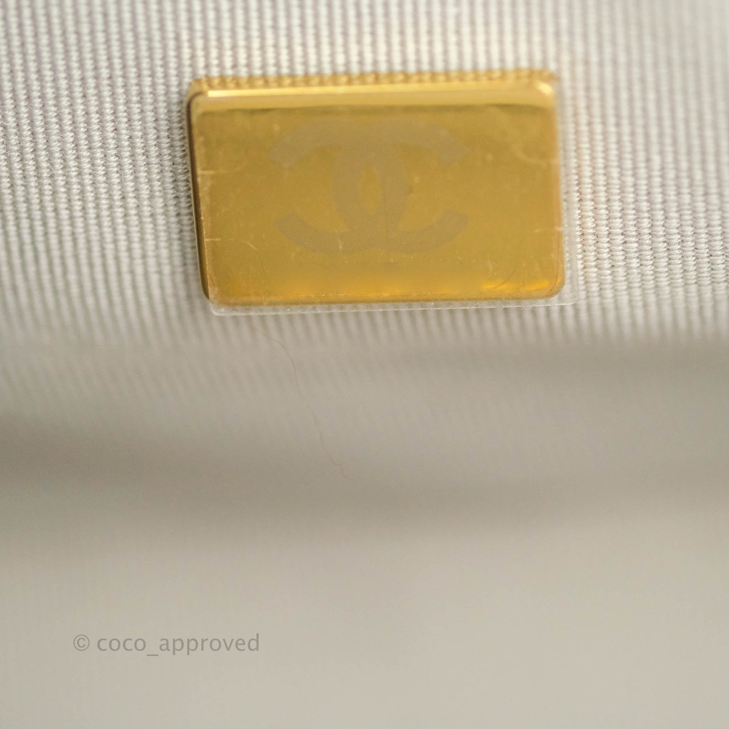 Chanel Small Boy Grey Caviar Gold Hardware