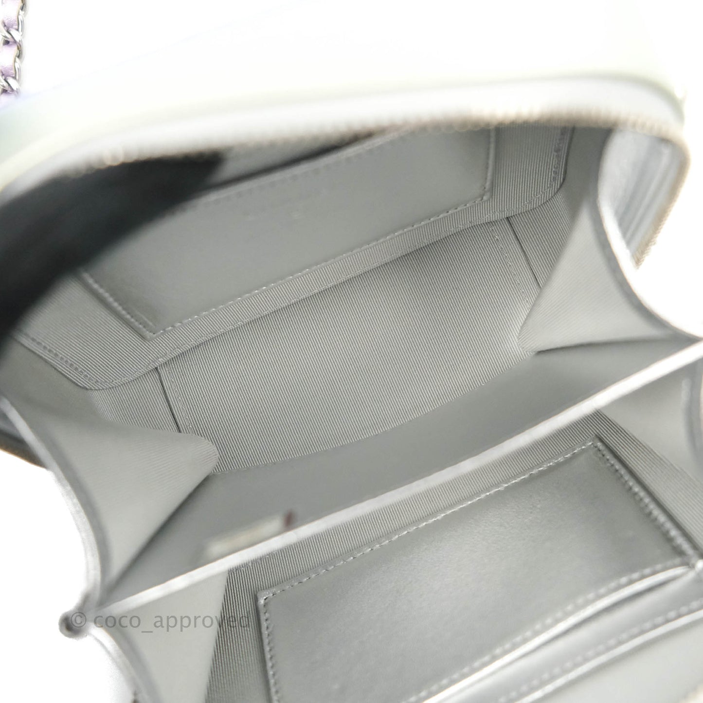 Chanel Quilted Camera Bag Metallic Rainbow Lambskin Rainbow Hardware