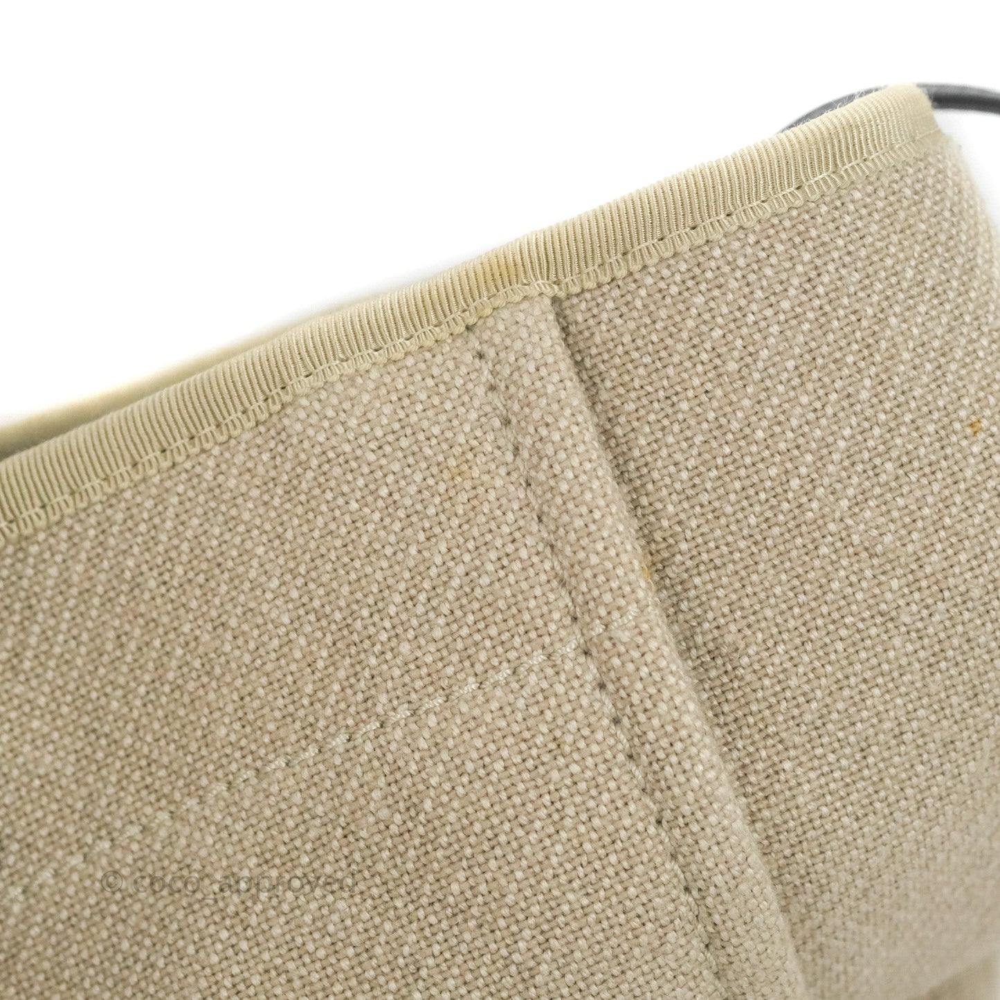 Chanel Large Deauville Black/Taupe Canvas