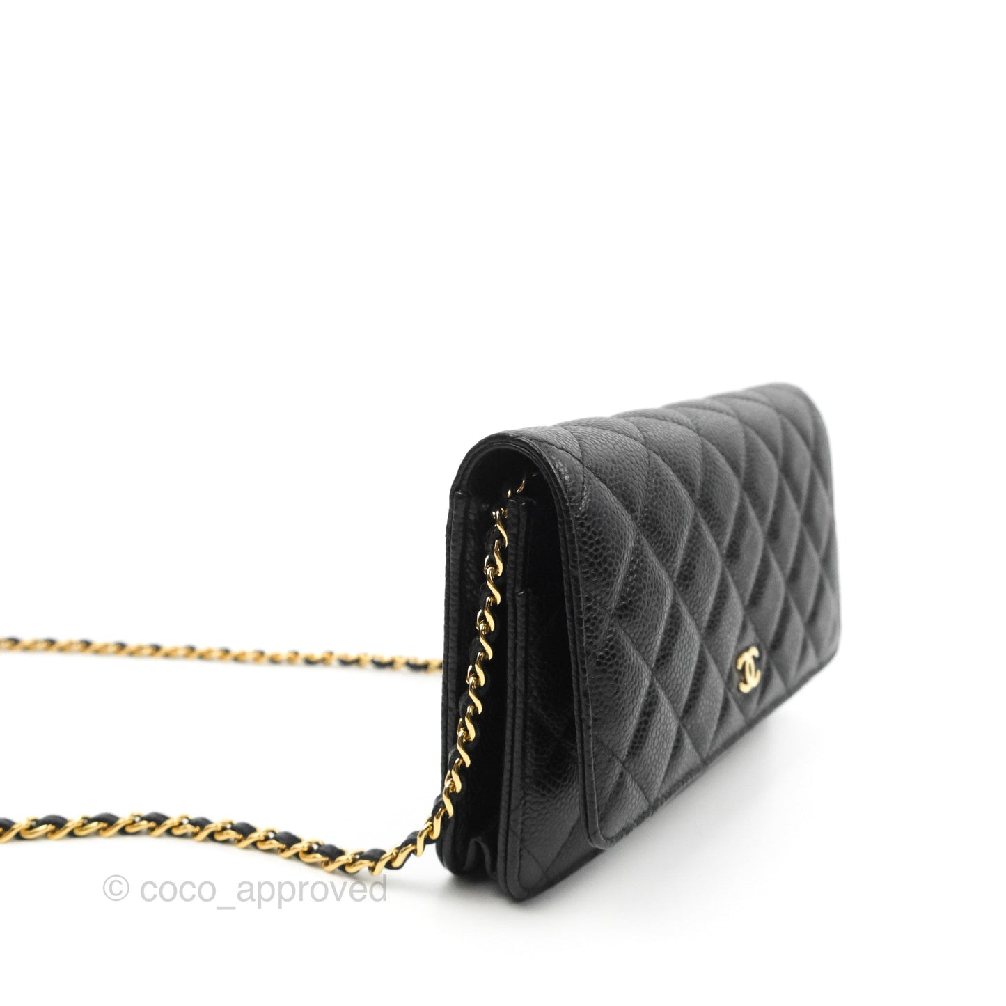 Chanel Quilted Classic WOC Black Caviar Gold Hardware