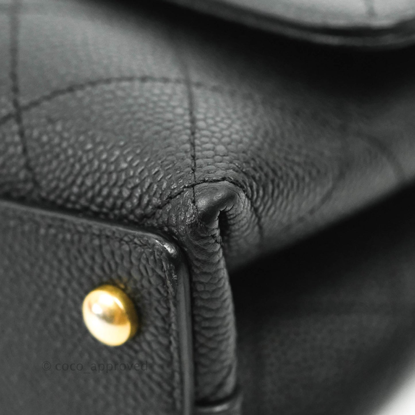 Chanel Chic Affinity Small Grained Calfskin Black Aged Gold Hardware