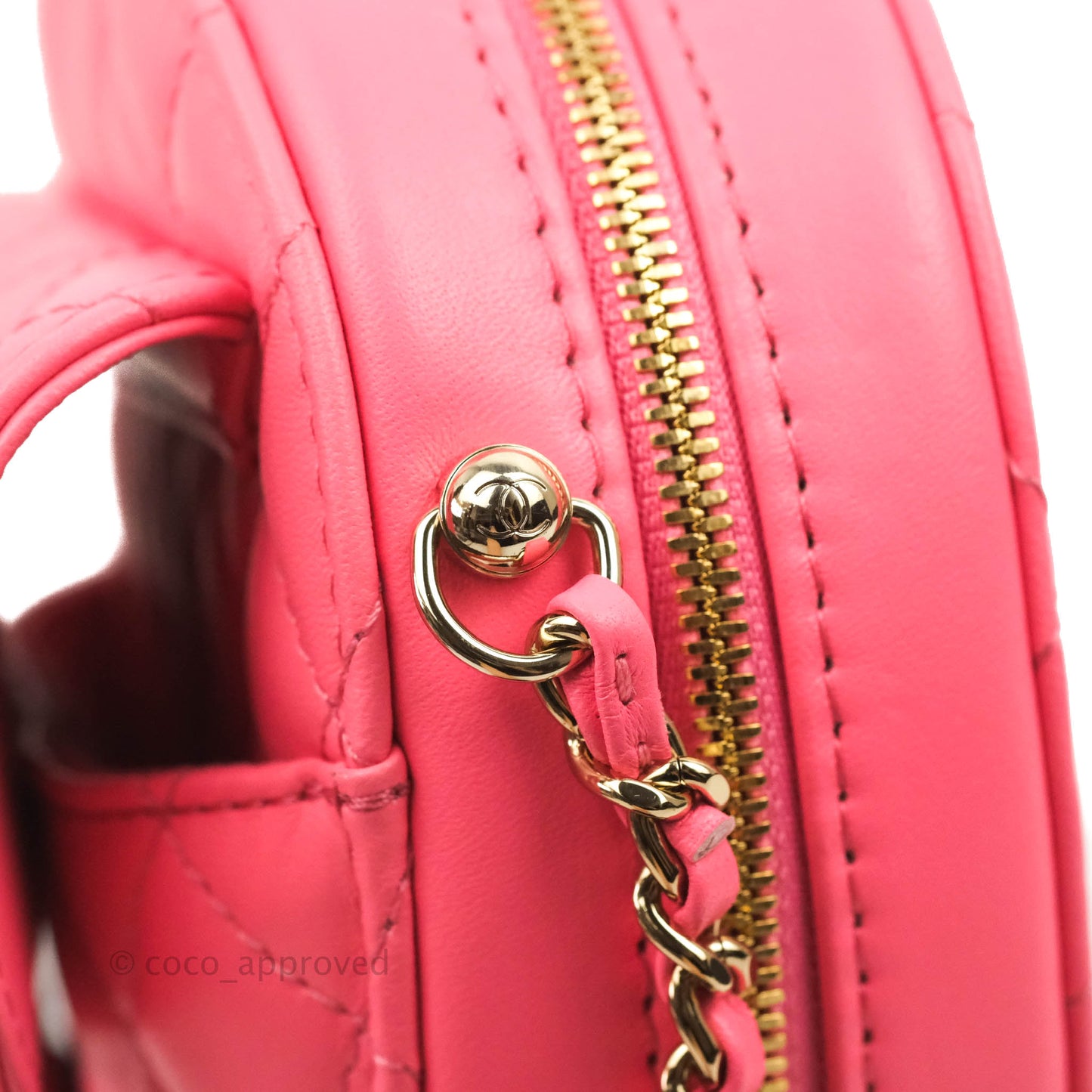 Chanel Large Heart Bag Pink Lambskin Gold Hardware 22S