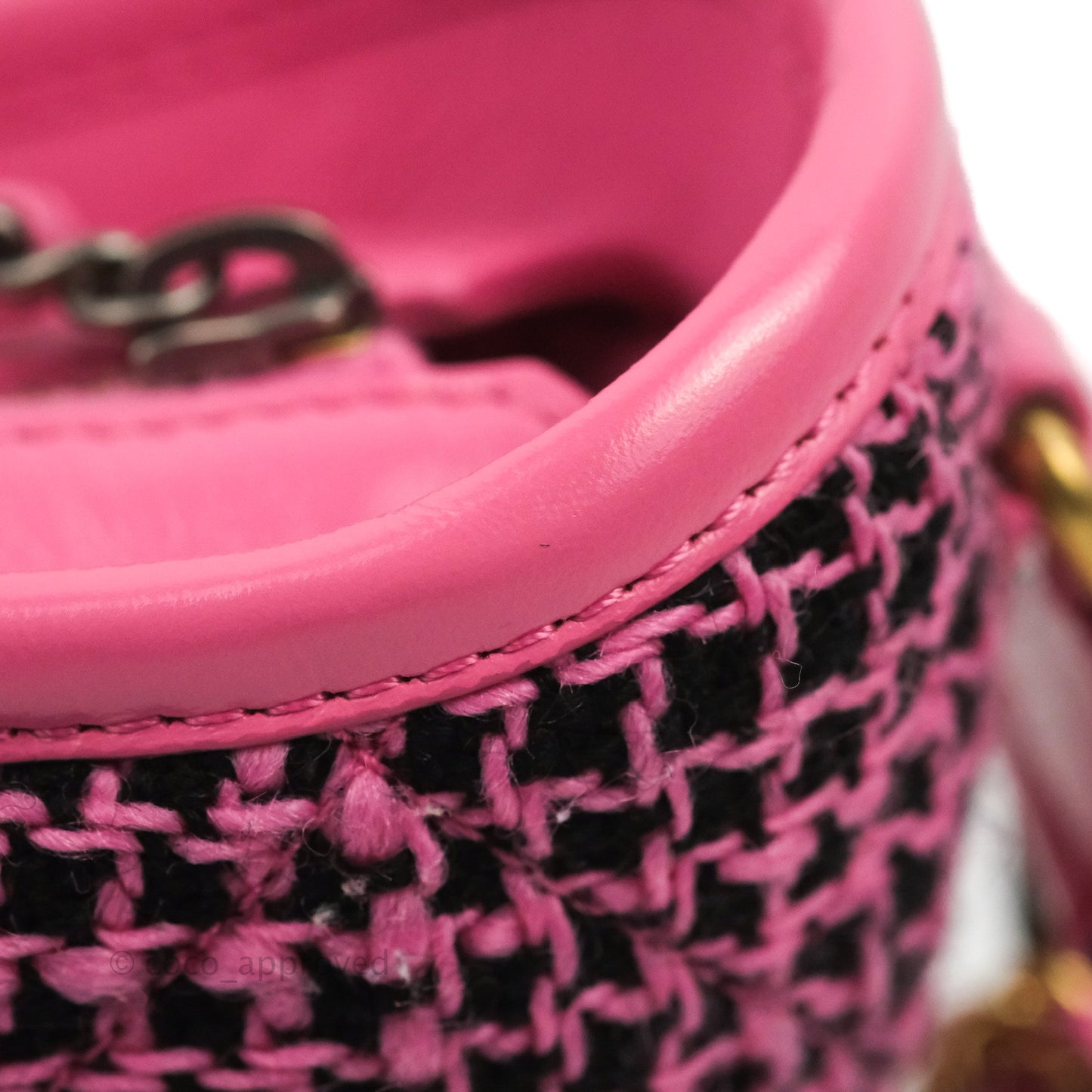Chanel Small Gabrielle Hobo Pink/Black Tweed Mixed Hardware