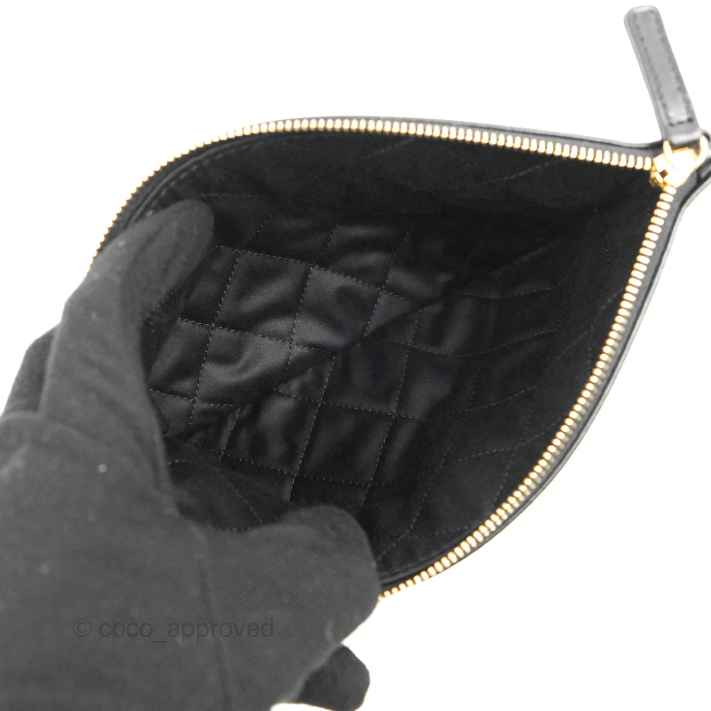 Chanel 22 Small Black Calfskin Contrast Stitch Aged Gold Hardware