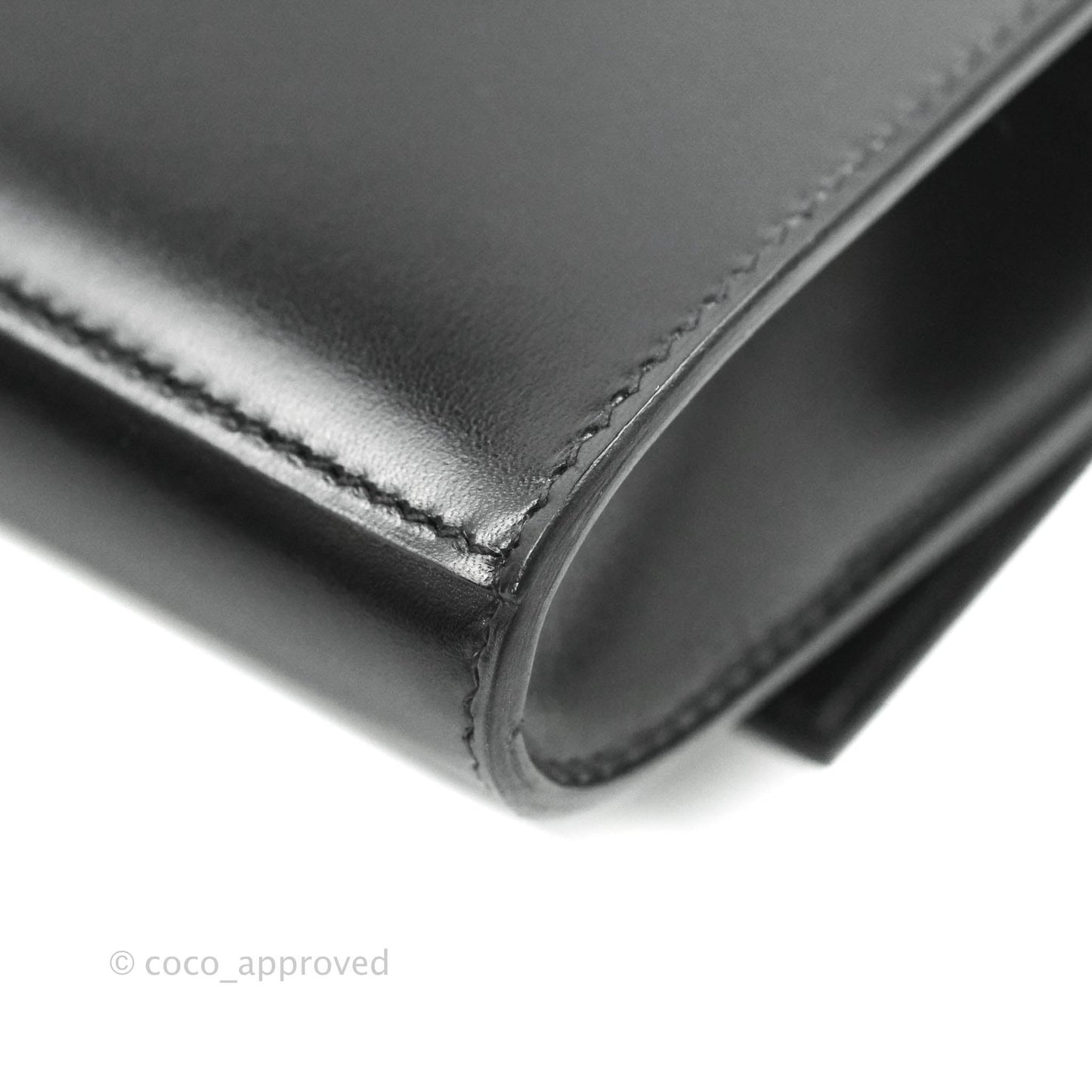 Hermes Medor 23 Clutch Black Box Leather Gold Hardware