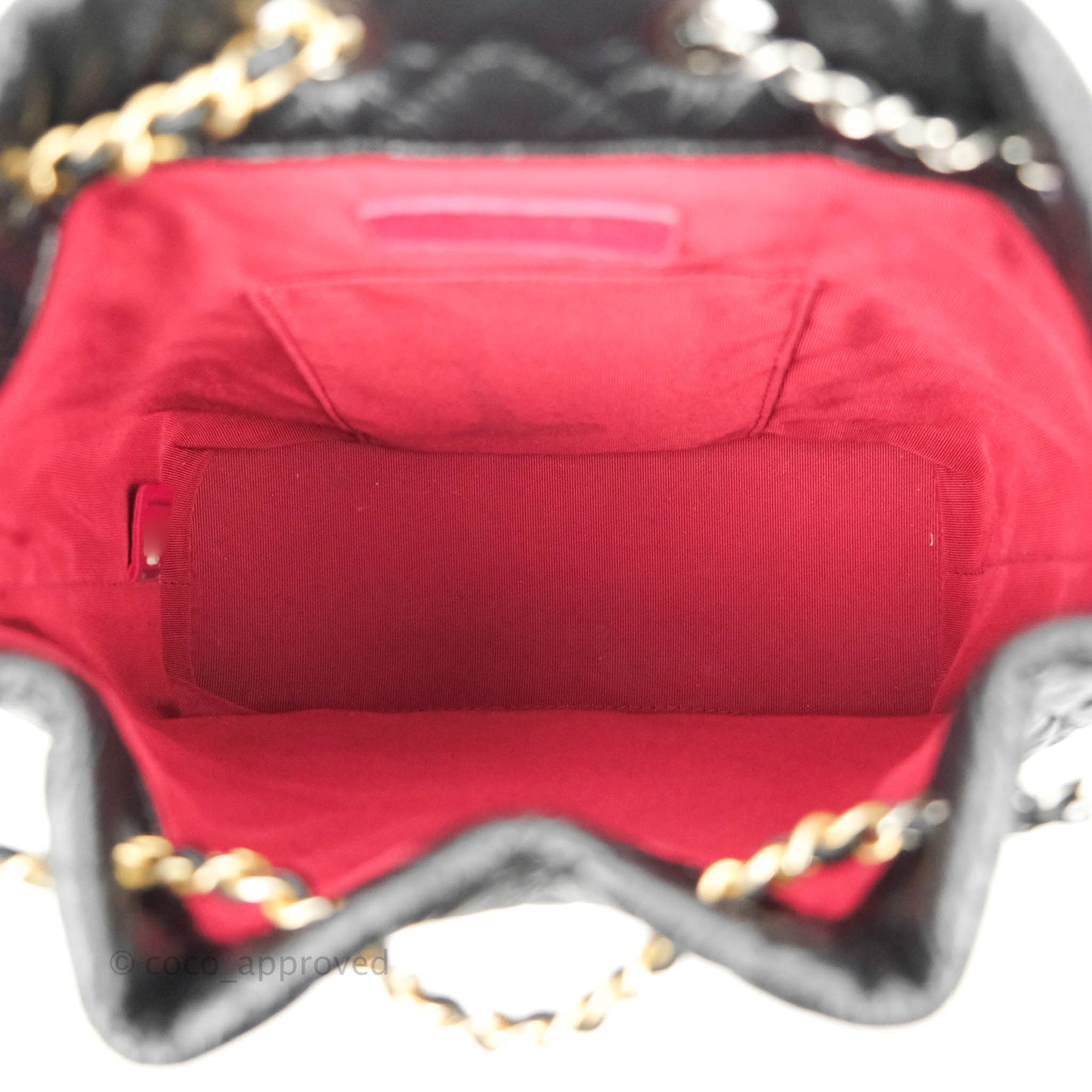 Chanel Chevron Small Gabrielle Backpack Black Aged Calfskin