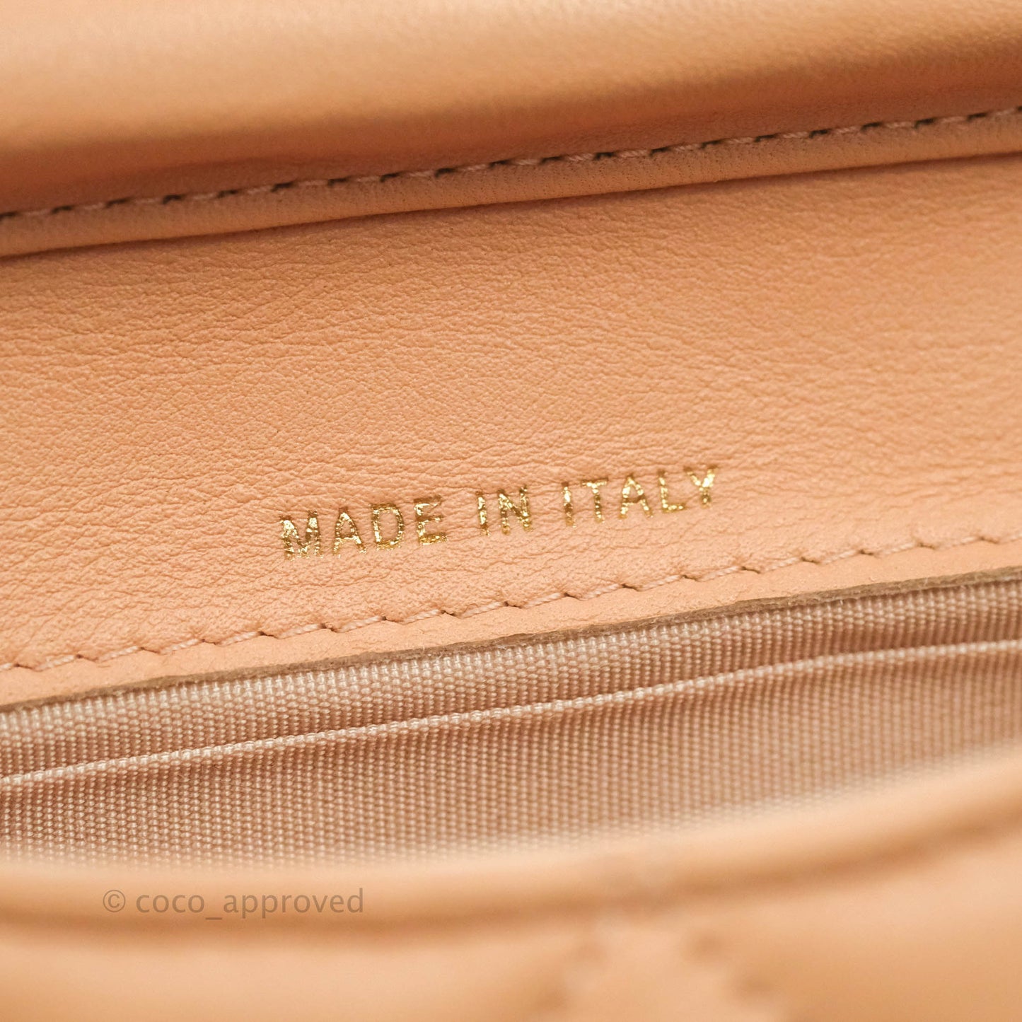 Chanel Clutch with Chain Beige Pink Calfskin Aged Gold Hardware