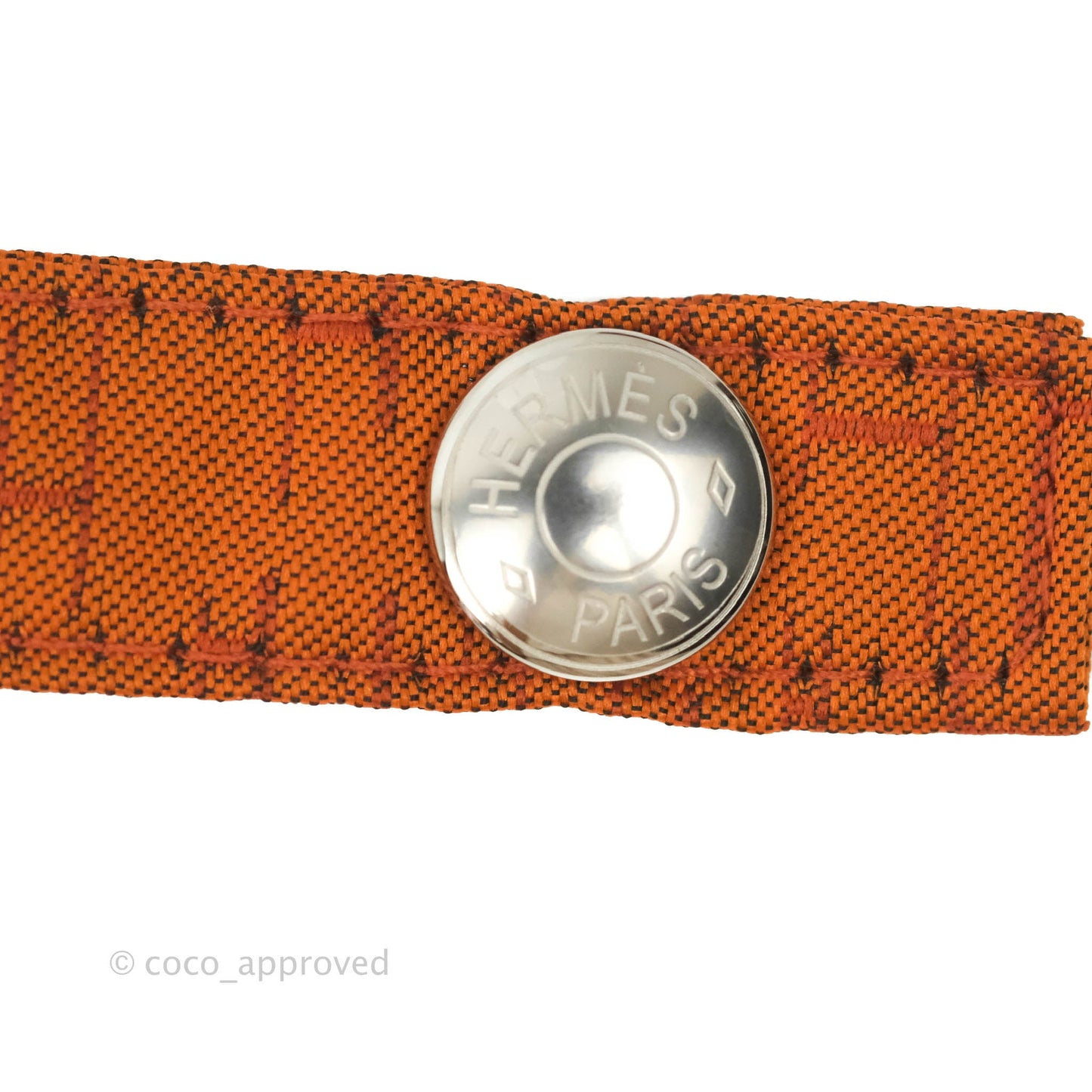 Hermès Pluie De H Folding Umbrella Classic Orange Jacquard Canvas