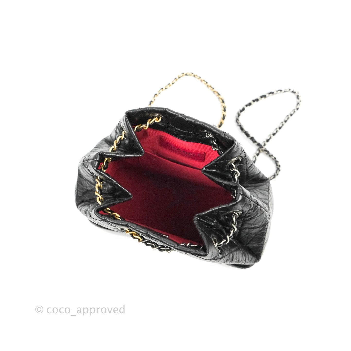 Chanel Small Gabrielle Backpack Black Aged Calfskin