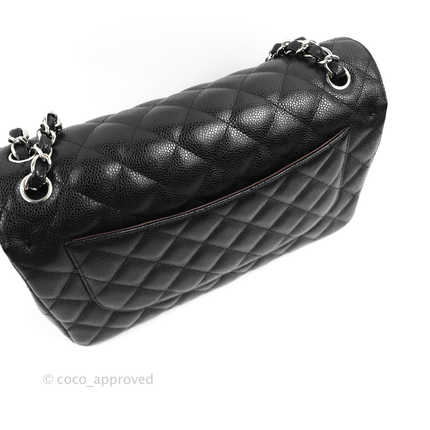 Chanel Jumbo Double Flap Black Caviar Silver Hardware⁣⁣
