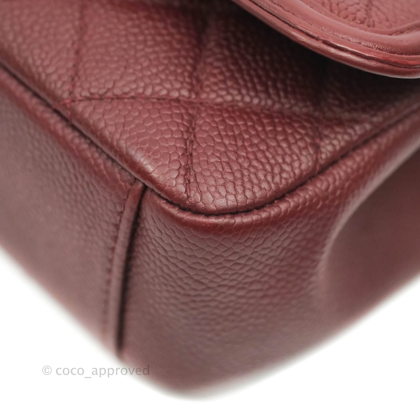 Chanel Quilted Small CC Filigree Flap Burgundy Caviar