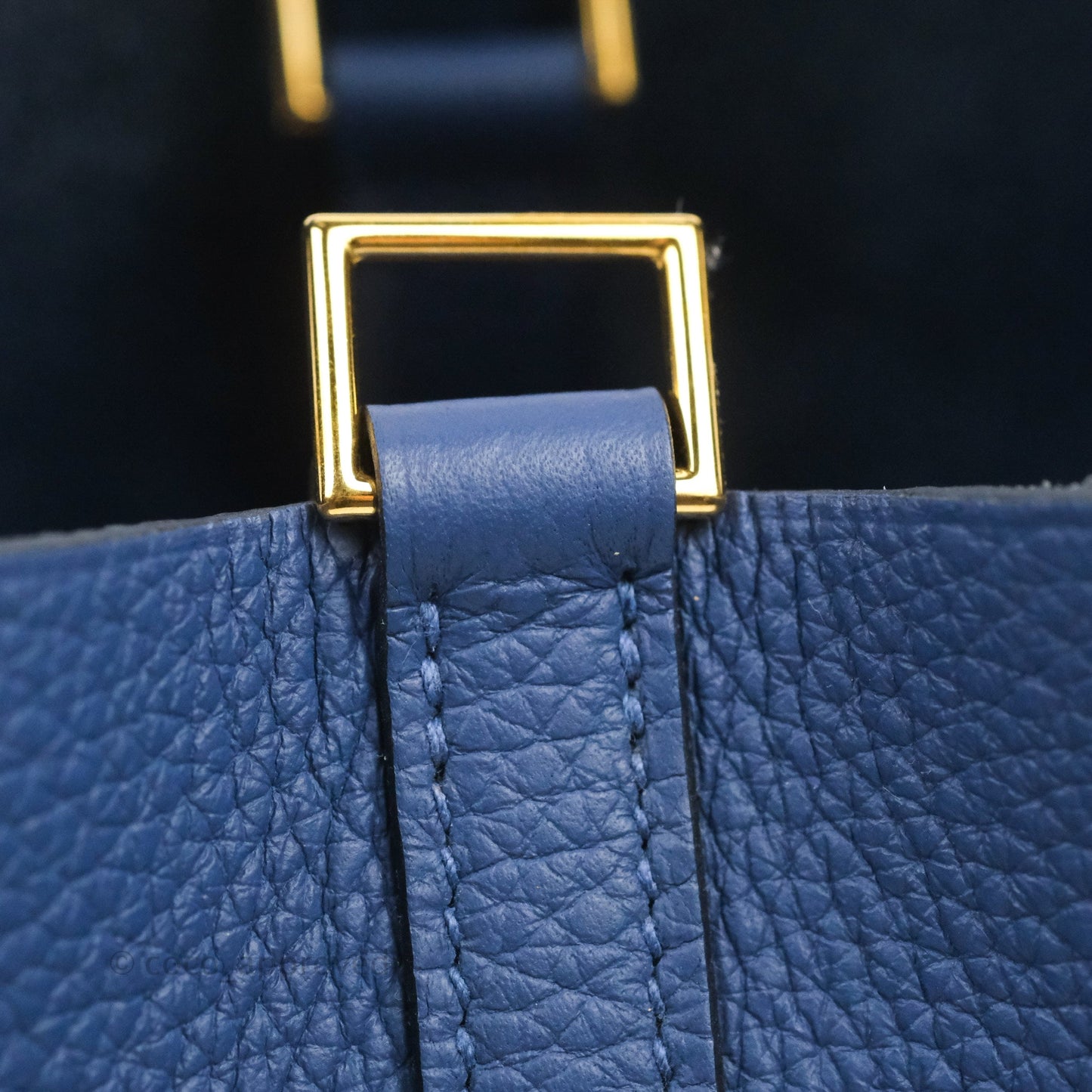 Hermès Picotin Lock 18 TM Bleu Brighton Gold Hardware