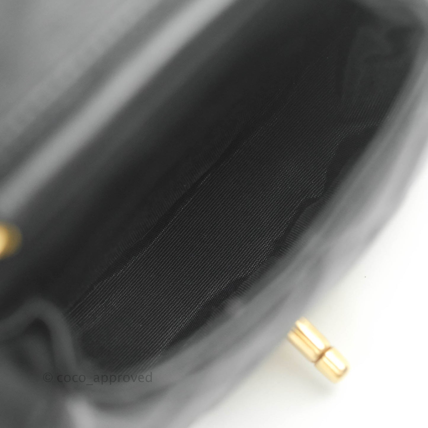 Chanel Mini Clutch with Chain Black Calfskin Aged Gold Hardware