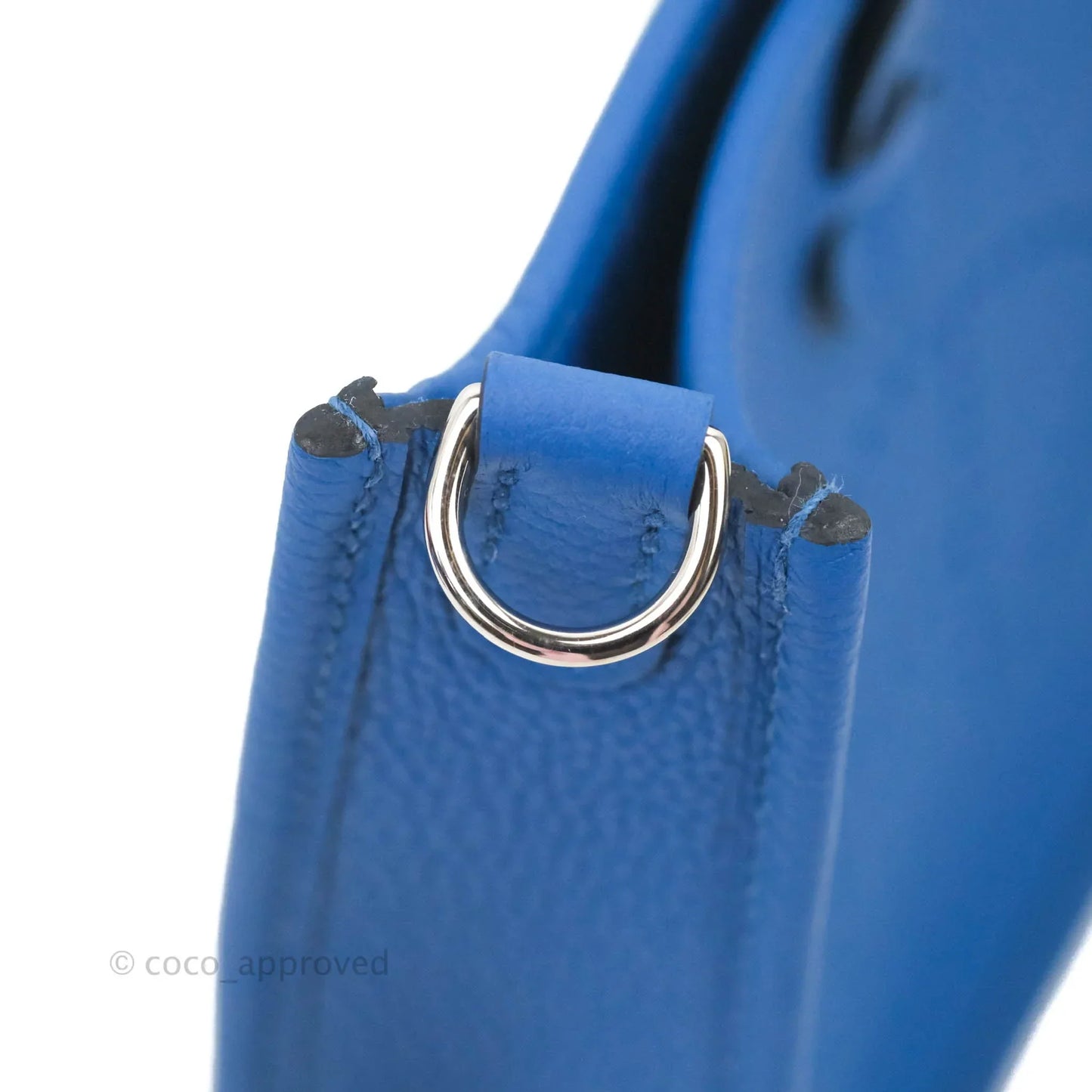 Hermès Mini Evelyne 16 Bleu France Taurillon Maurice Palladium Hardware