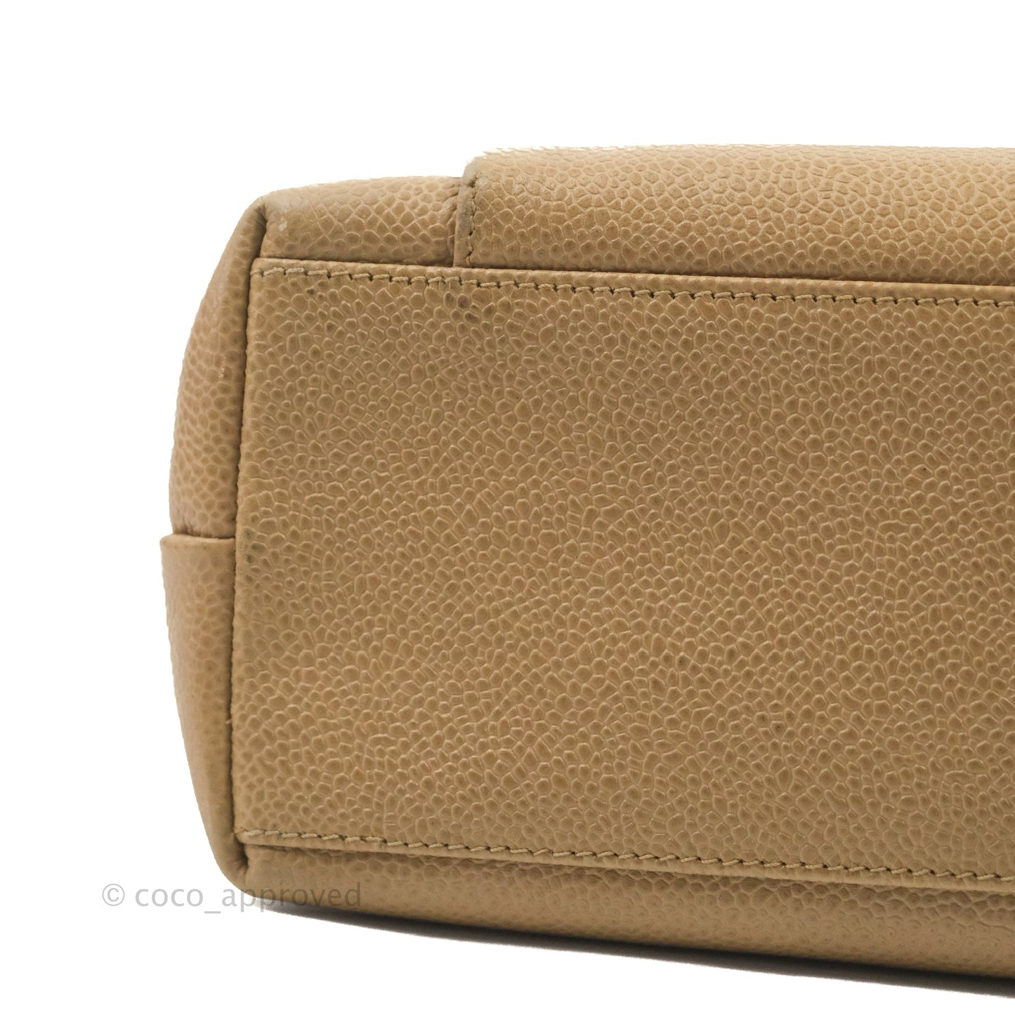 Chanel Vintage Tote Beige Caviar 24K Gold Hardware