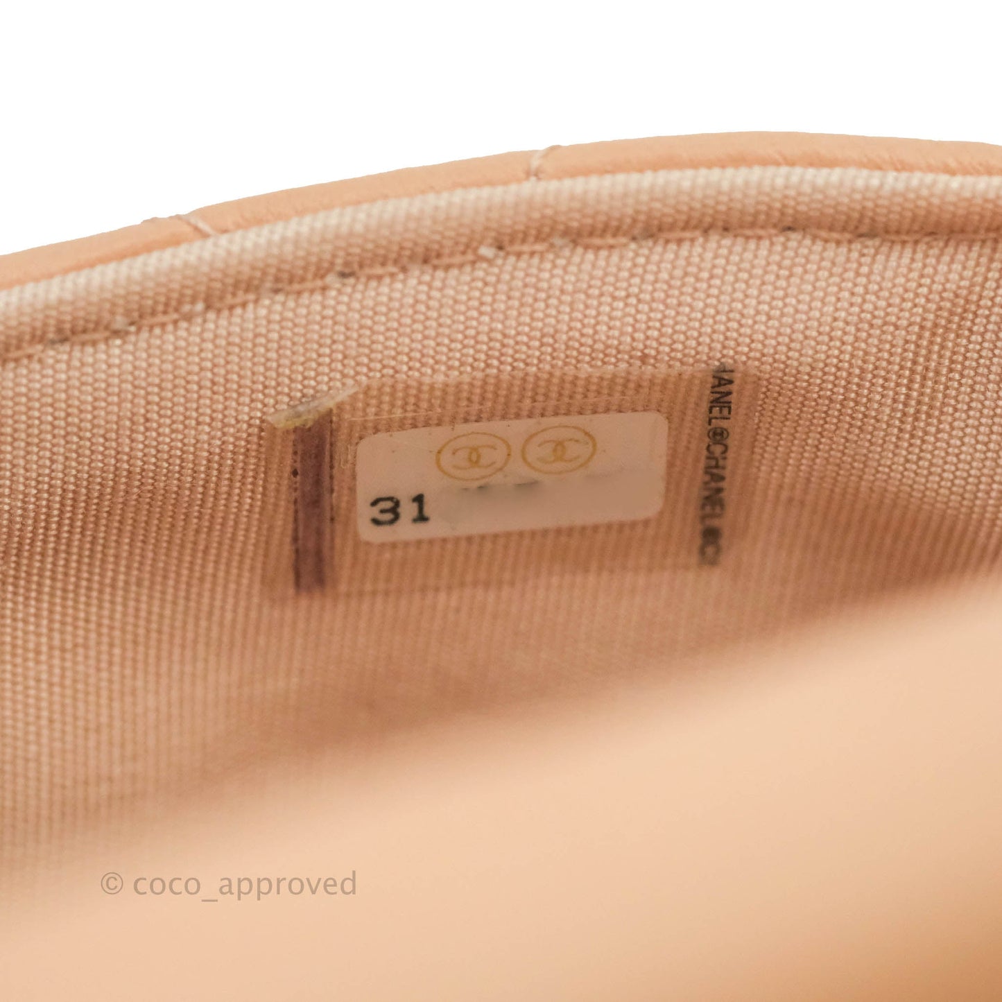 Chanel Clutch with Chain Beige Pink Calfskin Aged Gold Hardware