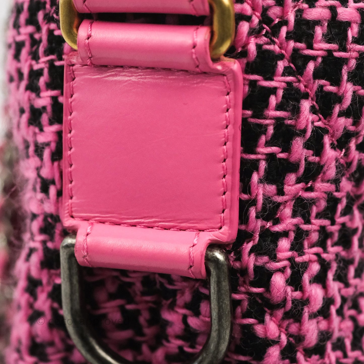 Chanel Small Gabrielle Hobo Pink/Black Tweed Mixed Hardware