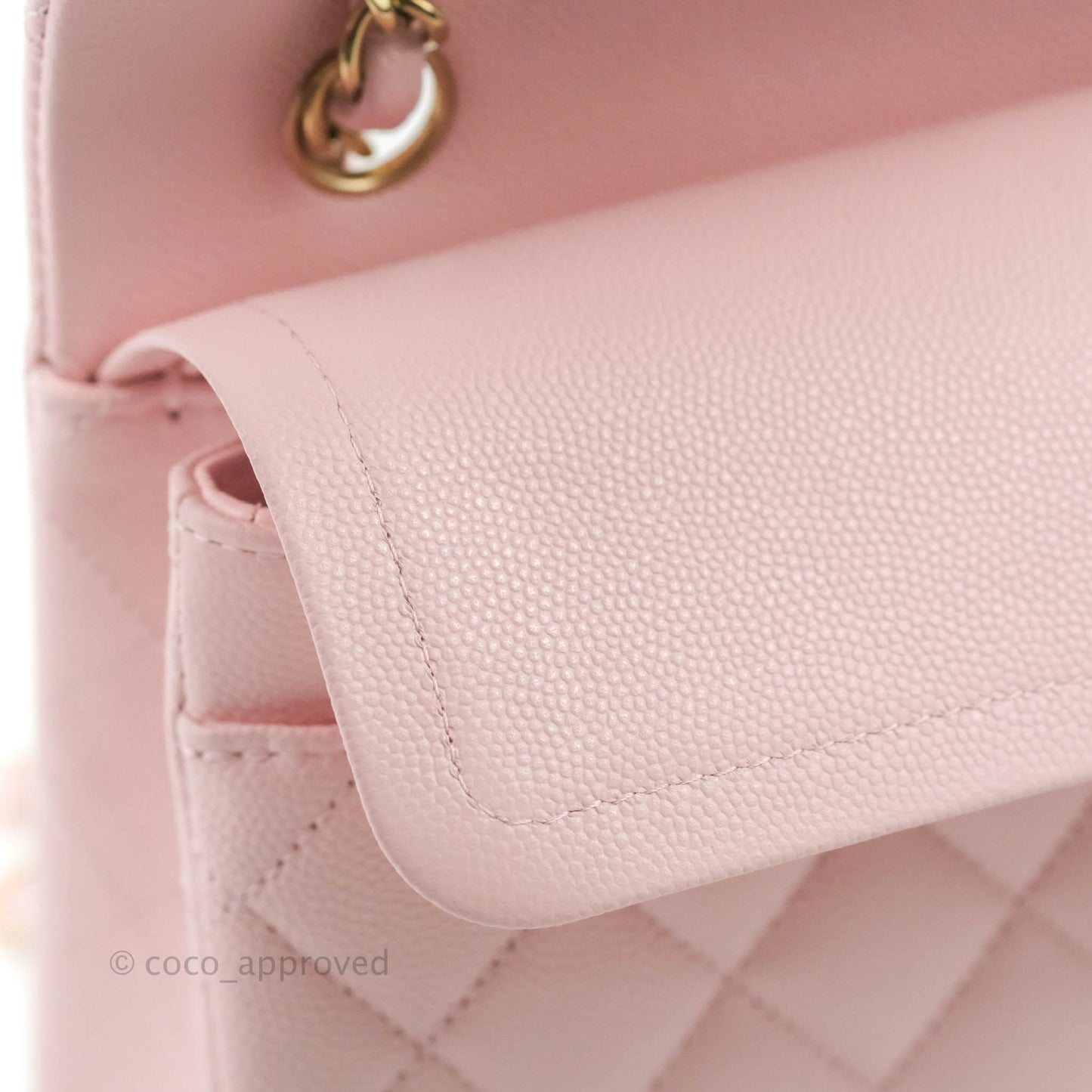 Chanel Classic Small S/M Flap Pink Caviar Gold Hardware 22S