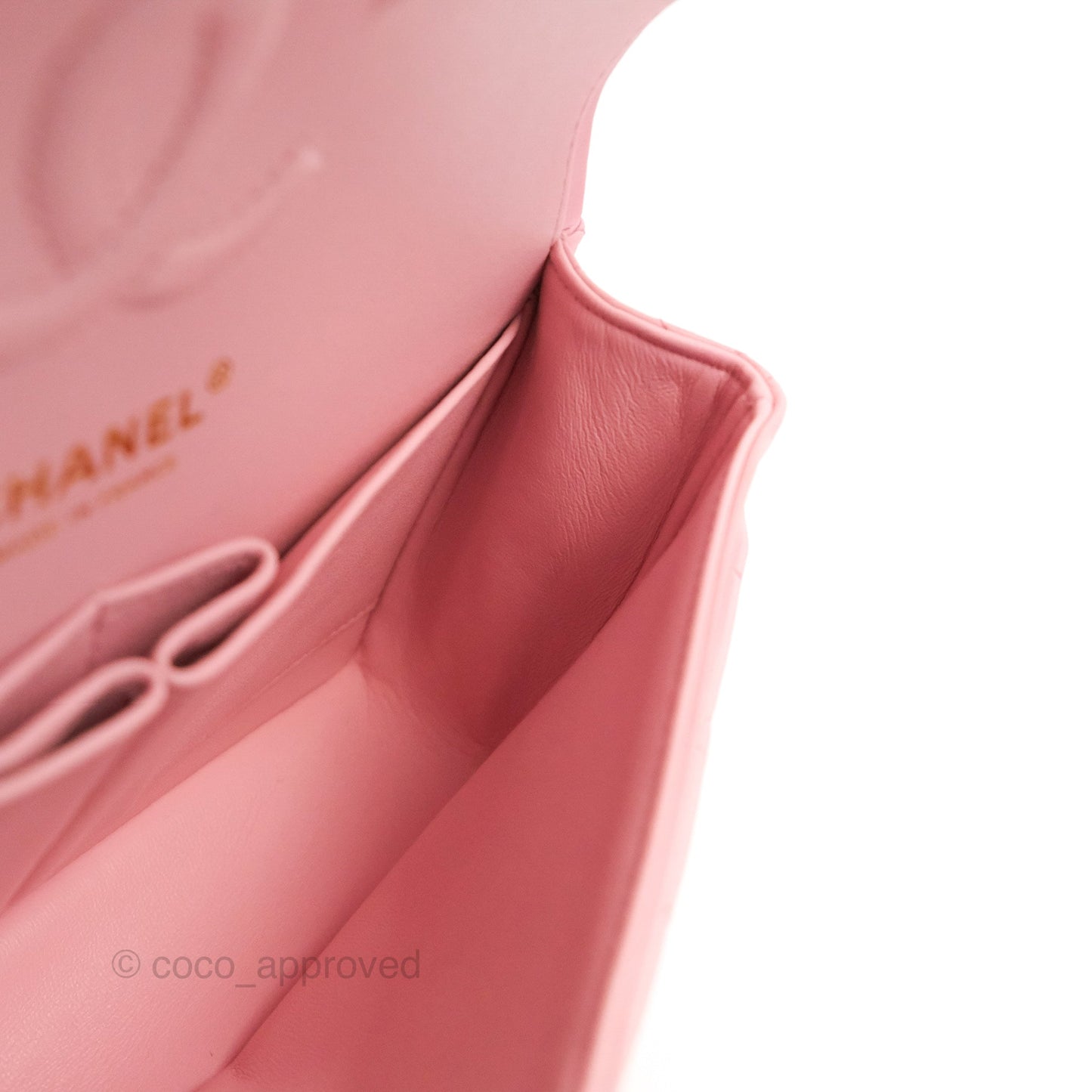 Chanel Small Classic Quilted Flap Pink Lambskin Gold Hardware