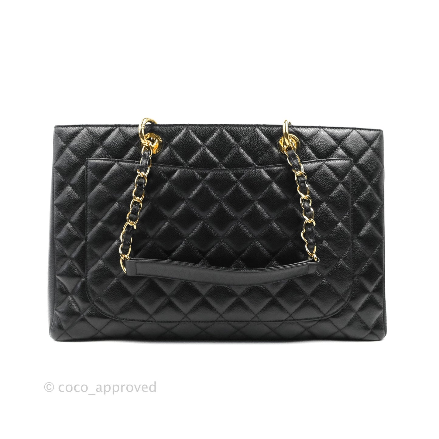 Chanel XL GST Black Caviar Gold Hardware