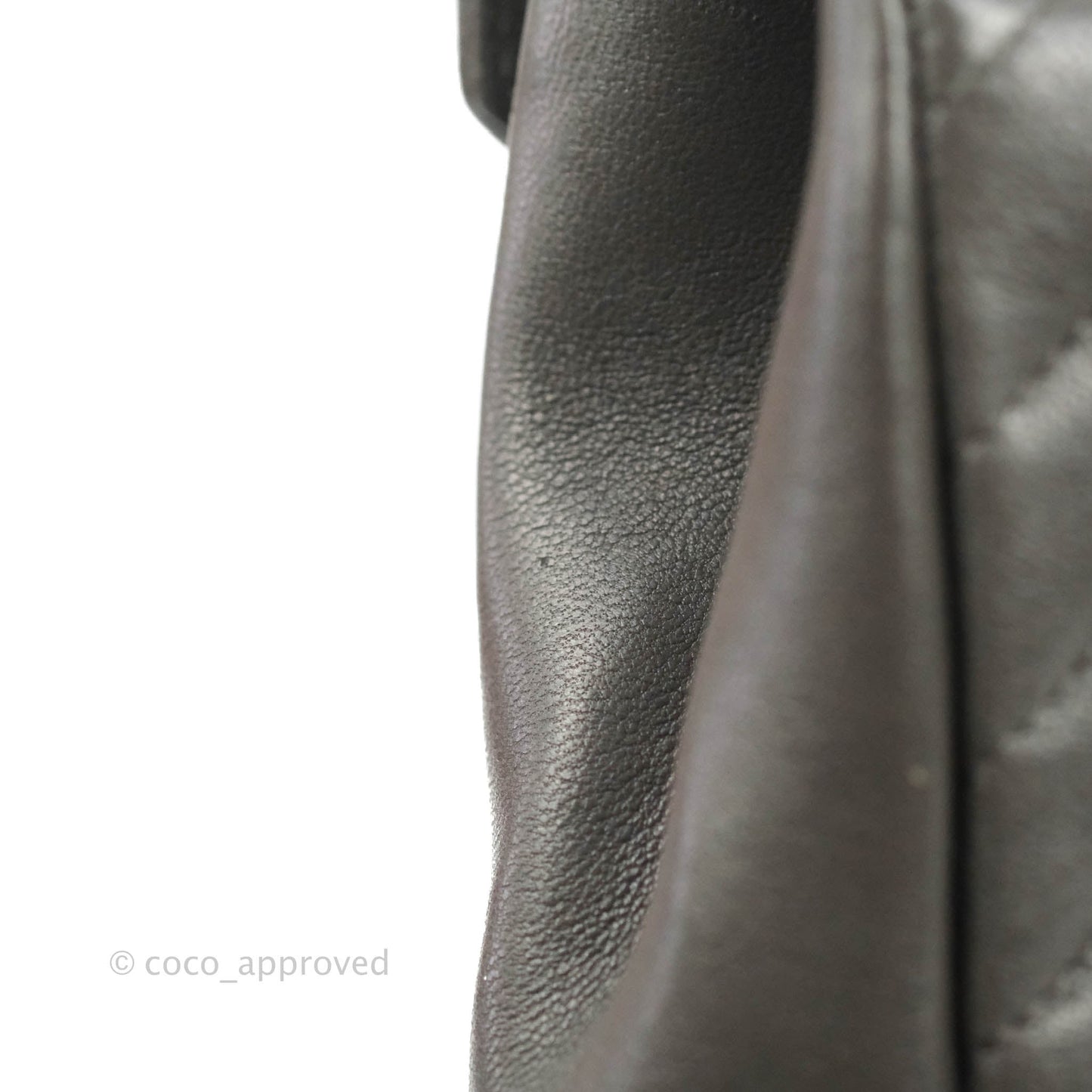 Saint Laurent Chevron Medium College Grey Chain Bag Ruthenium Hardware