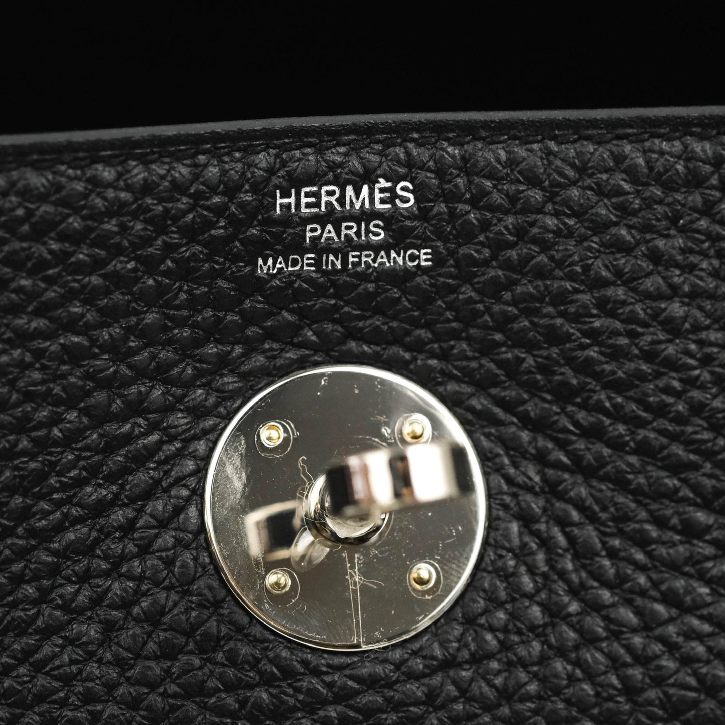 Hermès Lindy 26 Black Clemence Silver Hardware