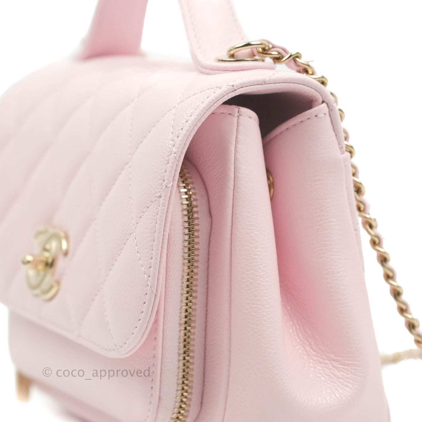 Chanel Quilted Small Business Affinity Flap Pink Caviar Gold Hardware
