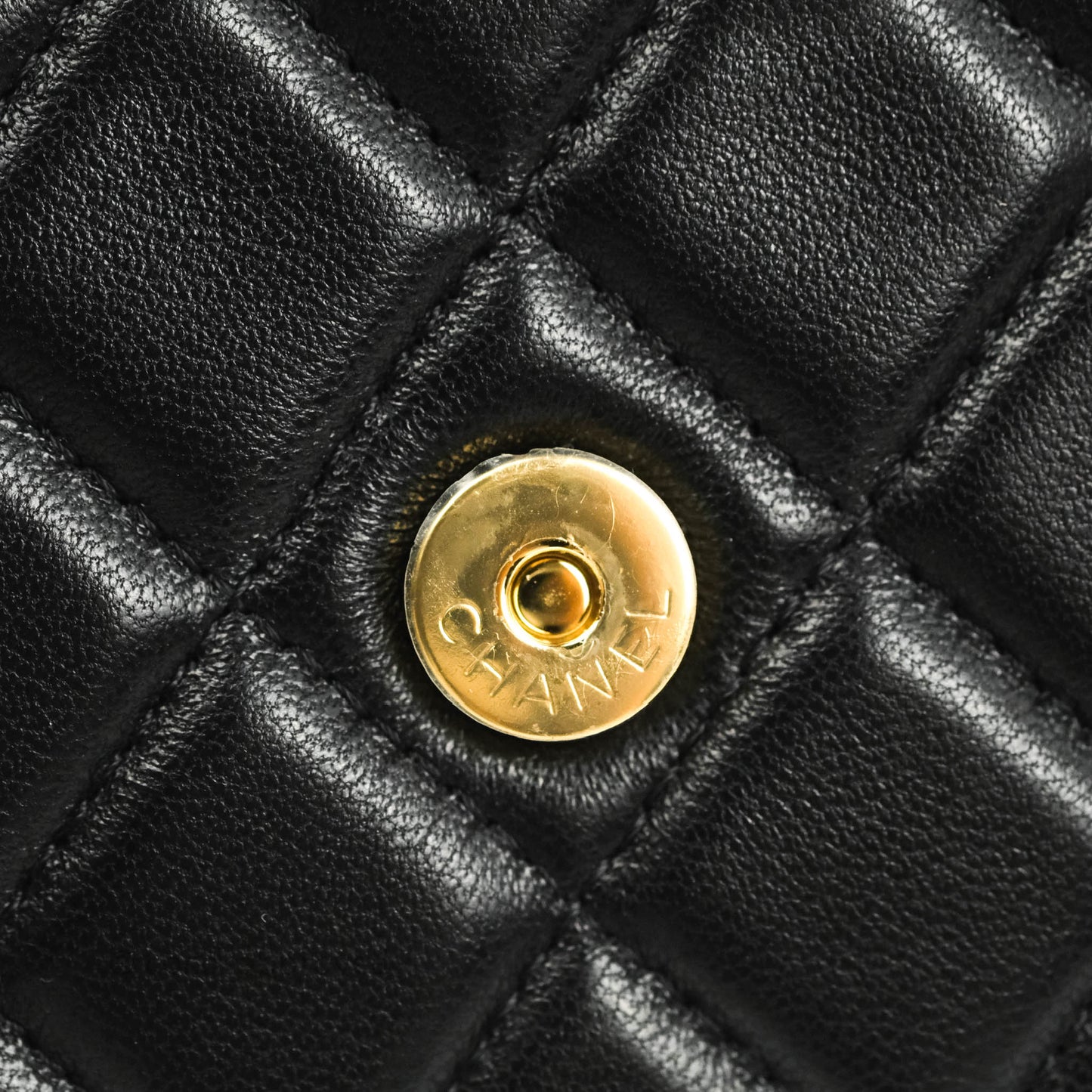 Chanel Quilted Classic WOC Black Lambskin Gold Hardware