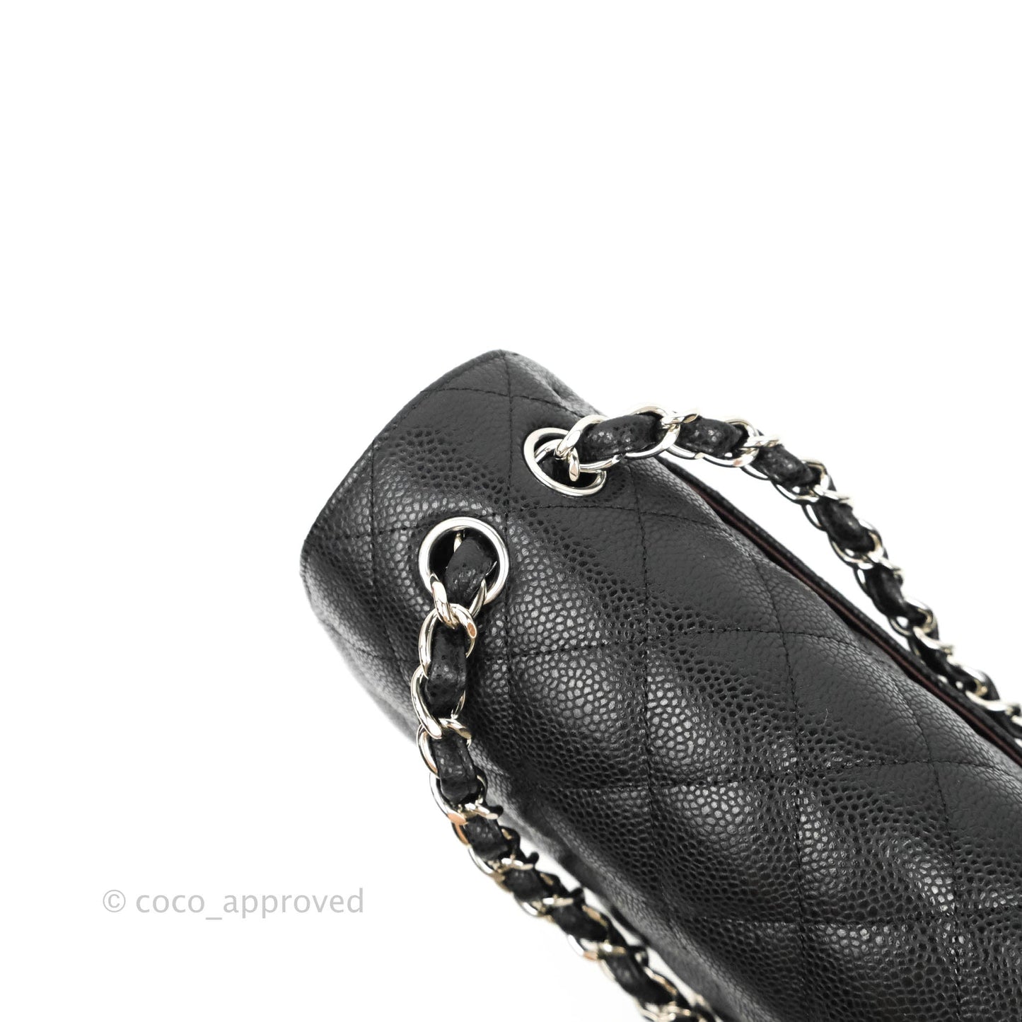 Chanel Jumbo Double Flap Black Caviar Silver Hardware⁣⁣