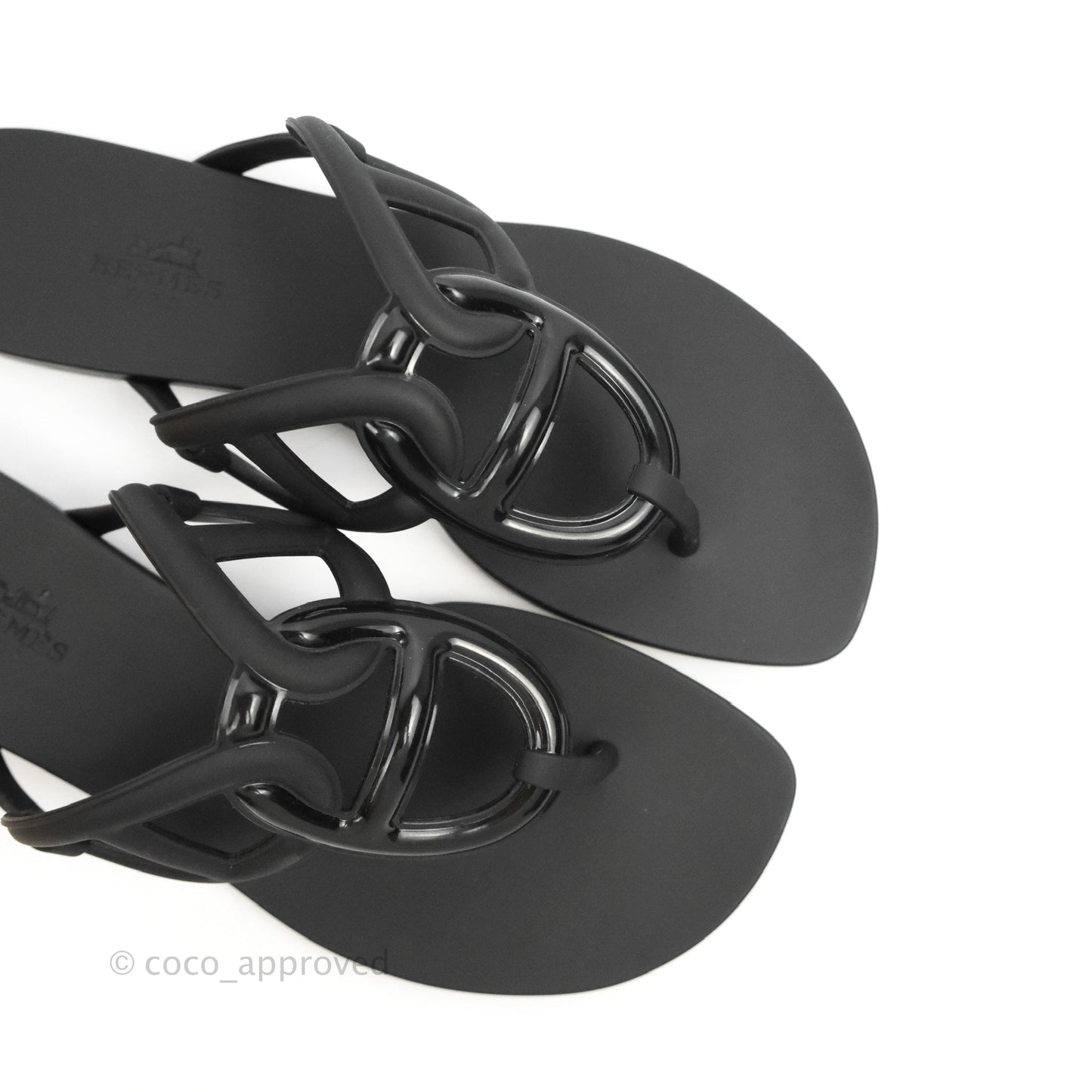 Hermes Egerie Sandal Black Size 37