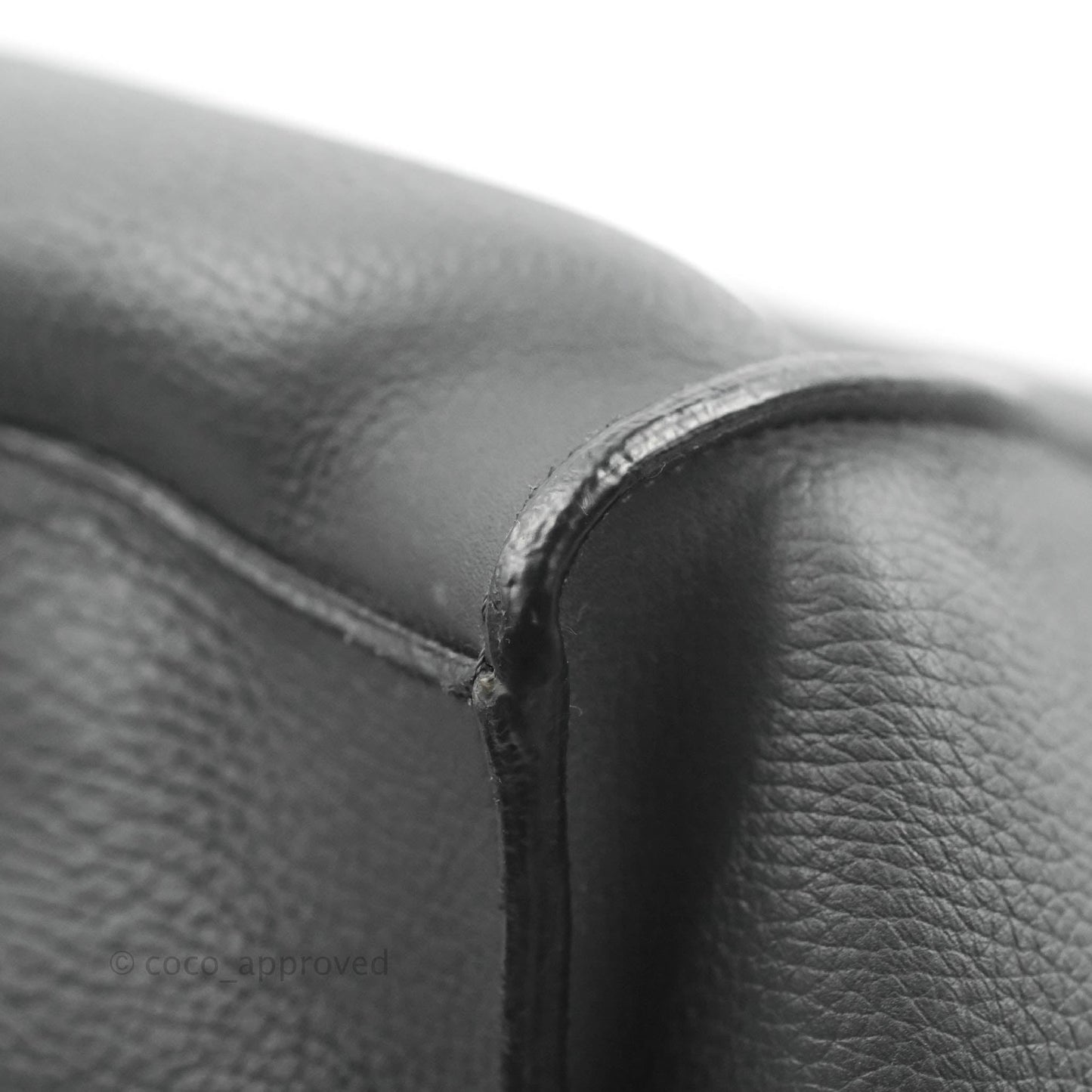 Celine Small Big Bag Black Supple Grained Leather Silver Hardware Dark Grey