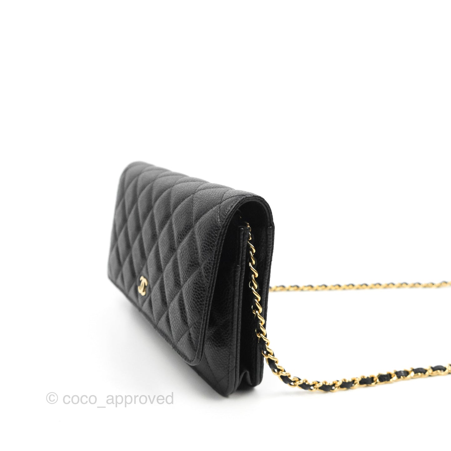 Chanel Quilted Classic WOC Black Caviar Gold Hardware