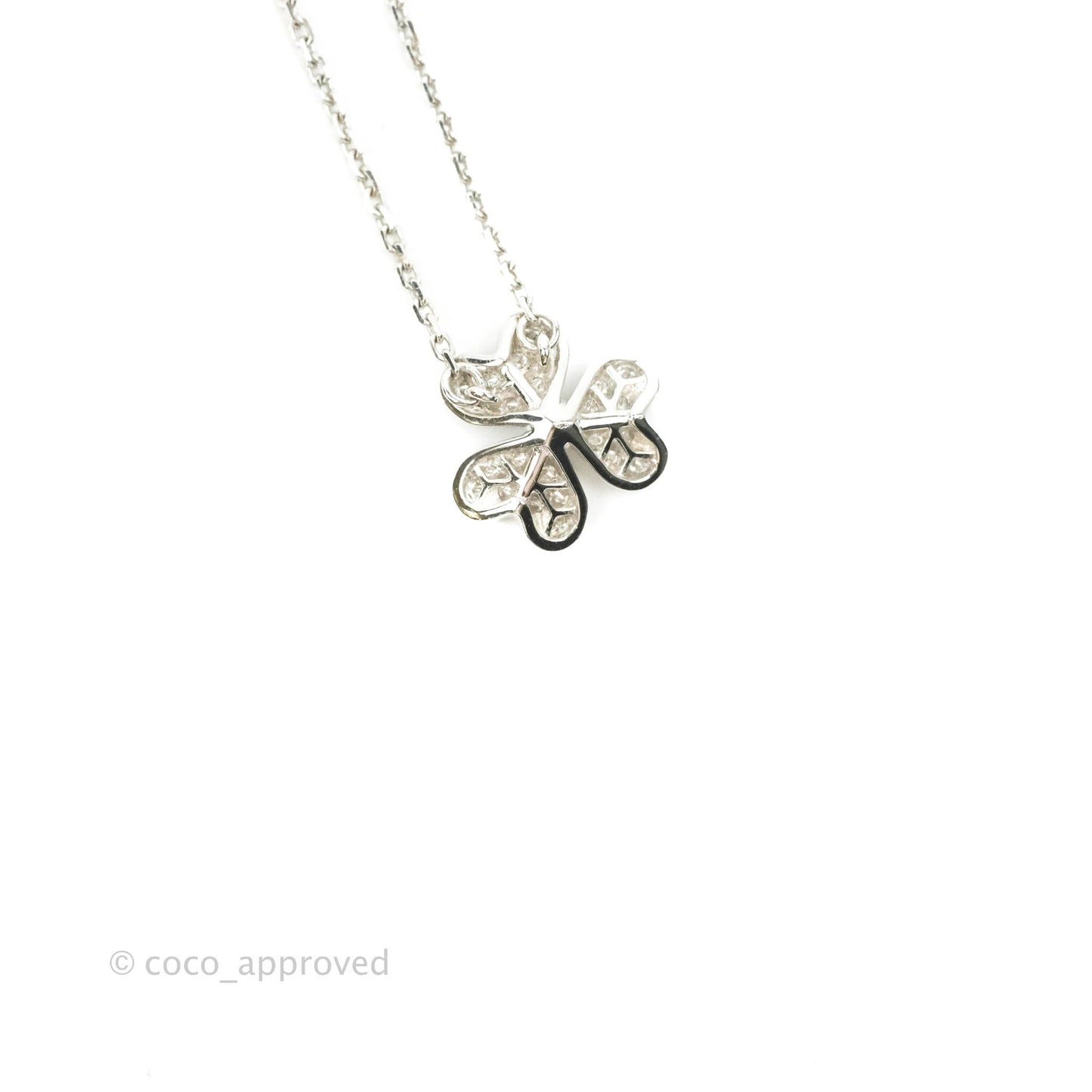 Van Cleef & Arpels Frivole Pendant White Gold Paved Diamond Mini Model