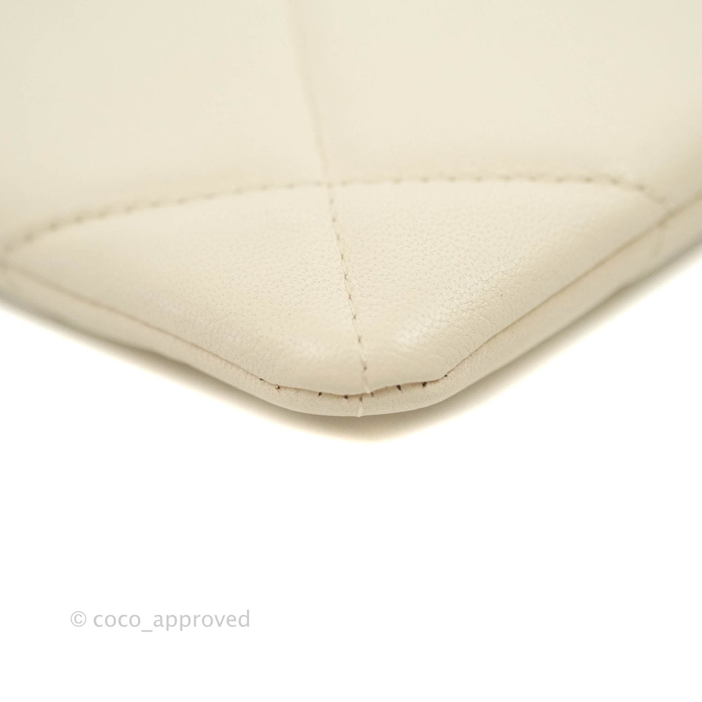 Chanel 19 Small Pouch Beige Lambskin Gold Hardware