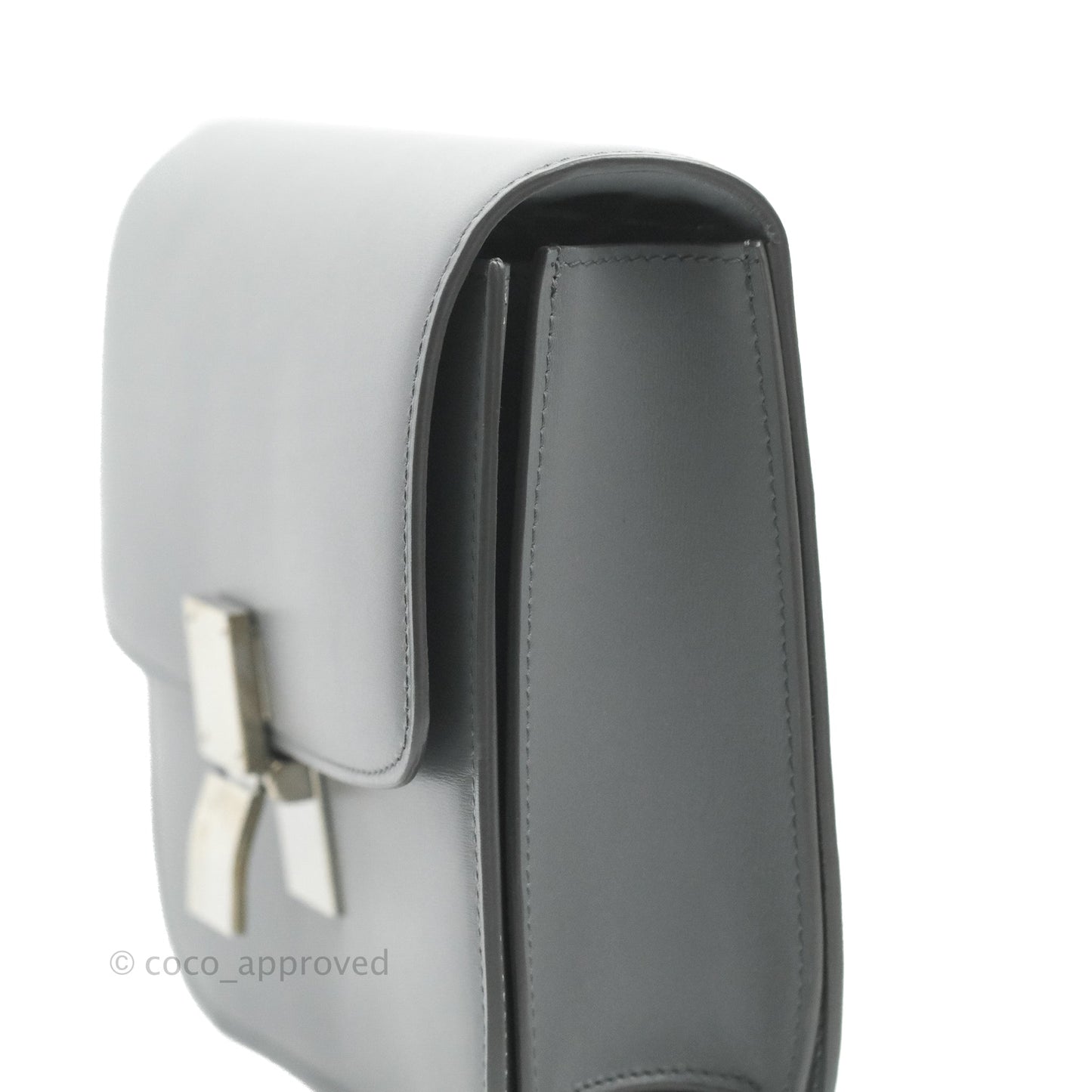 Celine Medium Classic Box Flap Grey Calfskin