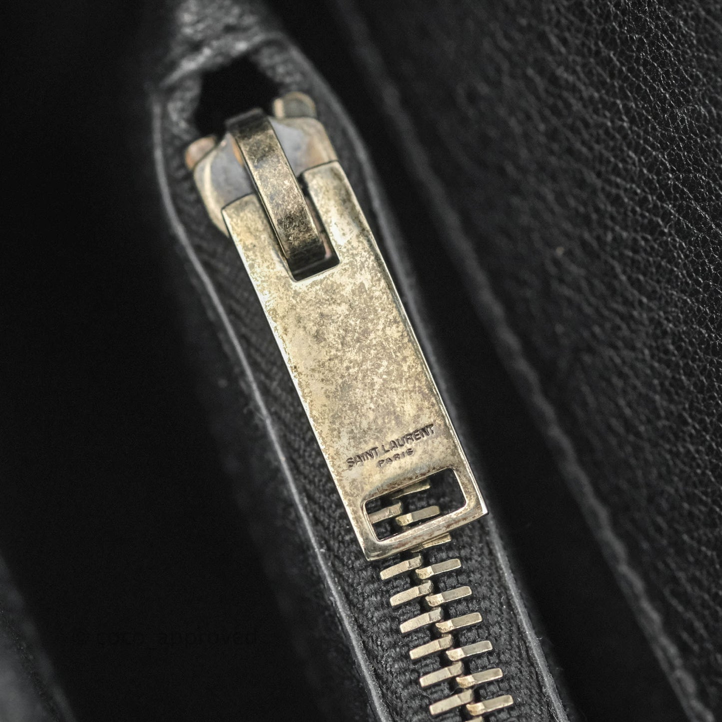 Saint Laurent Chevron Large College Black Chain Bag Ruthenium Hardware