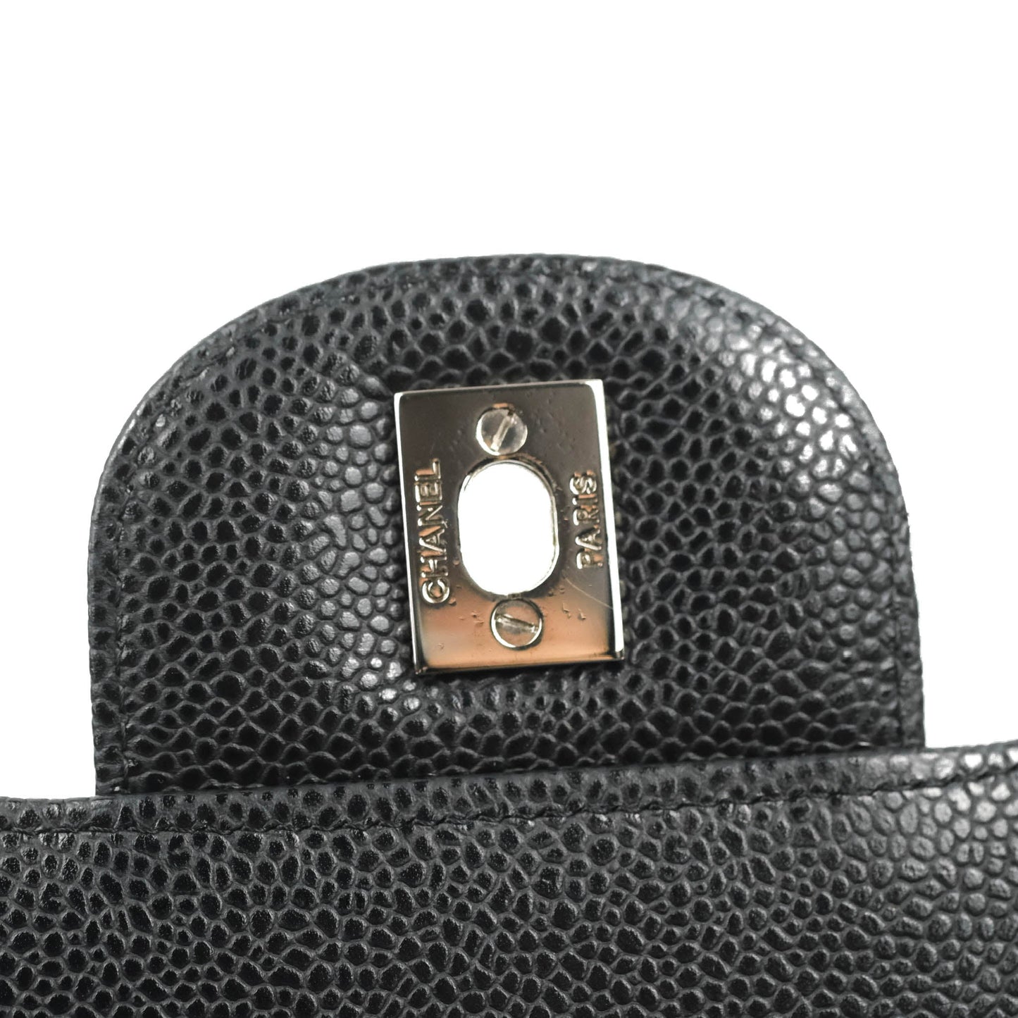 Chanel Single Flap Maxi Caviar Black Silver Hardware