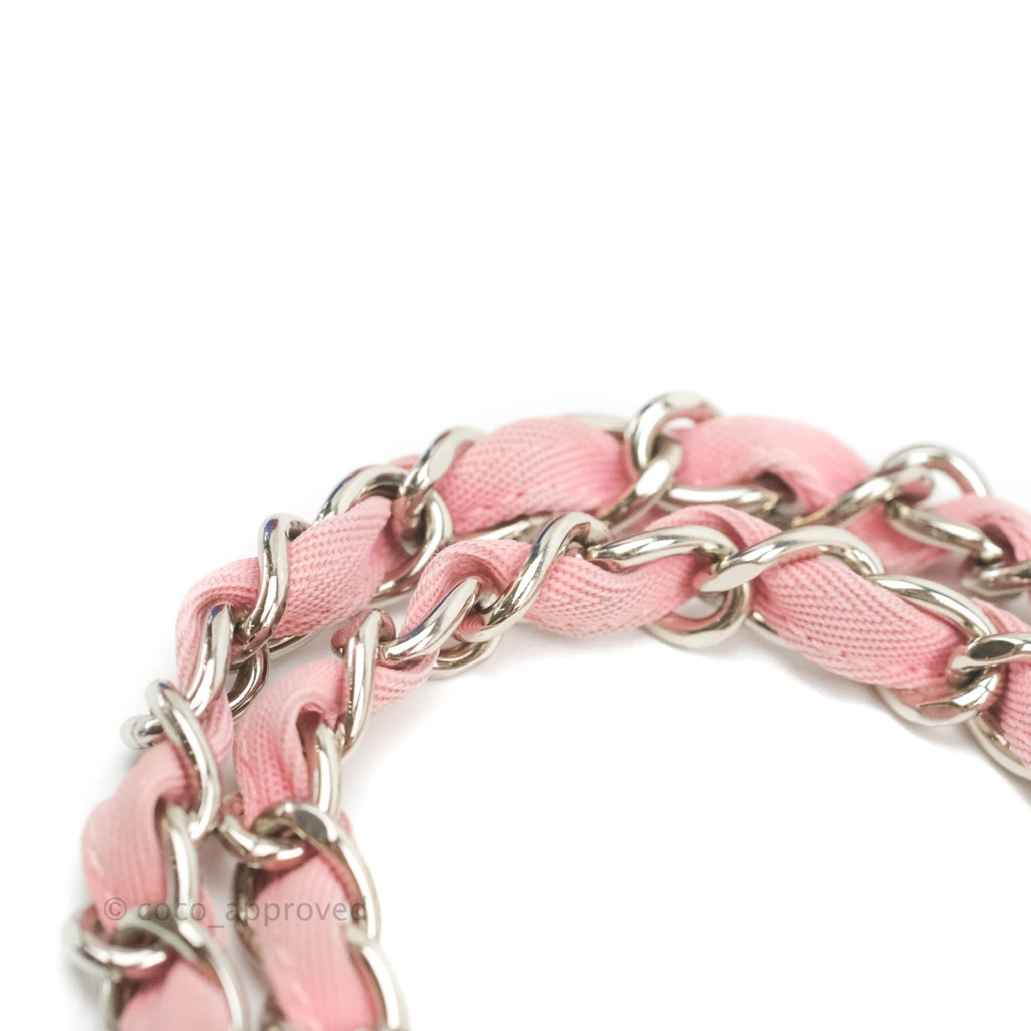 Chanel Large Deauville Pale Pink Canvas Silver Hardware