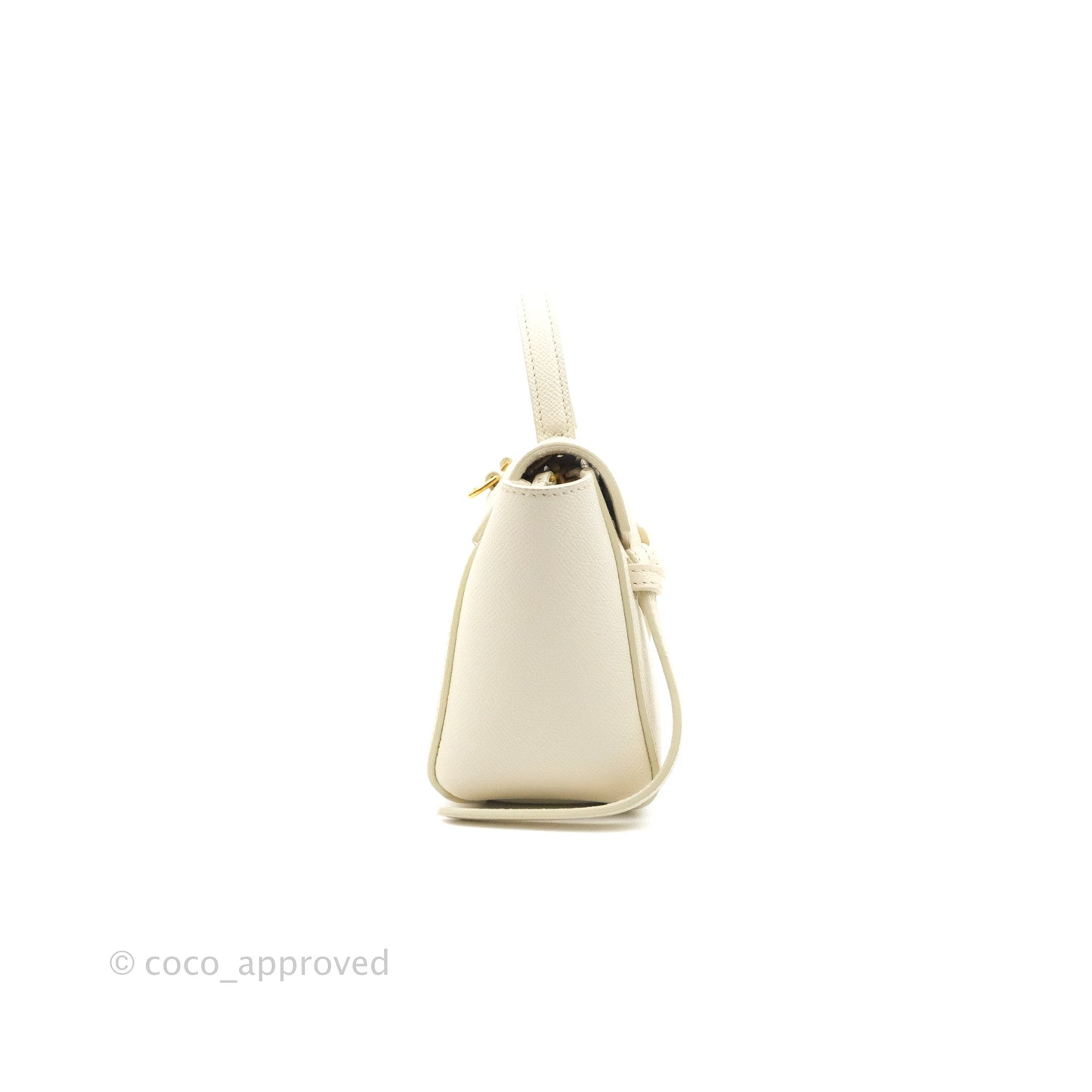 Celine Pico Belt Bag White Grained Calfskin Gold Hardware