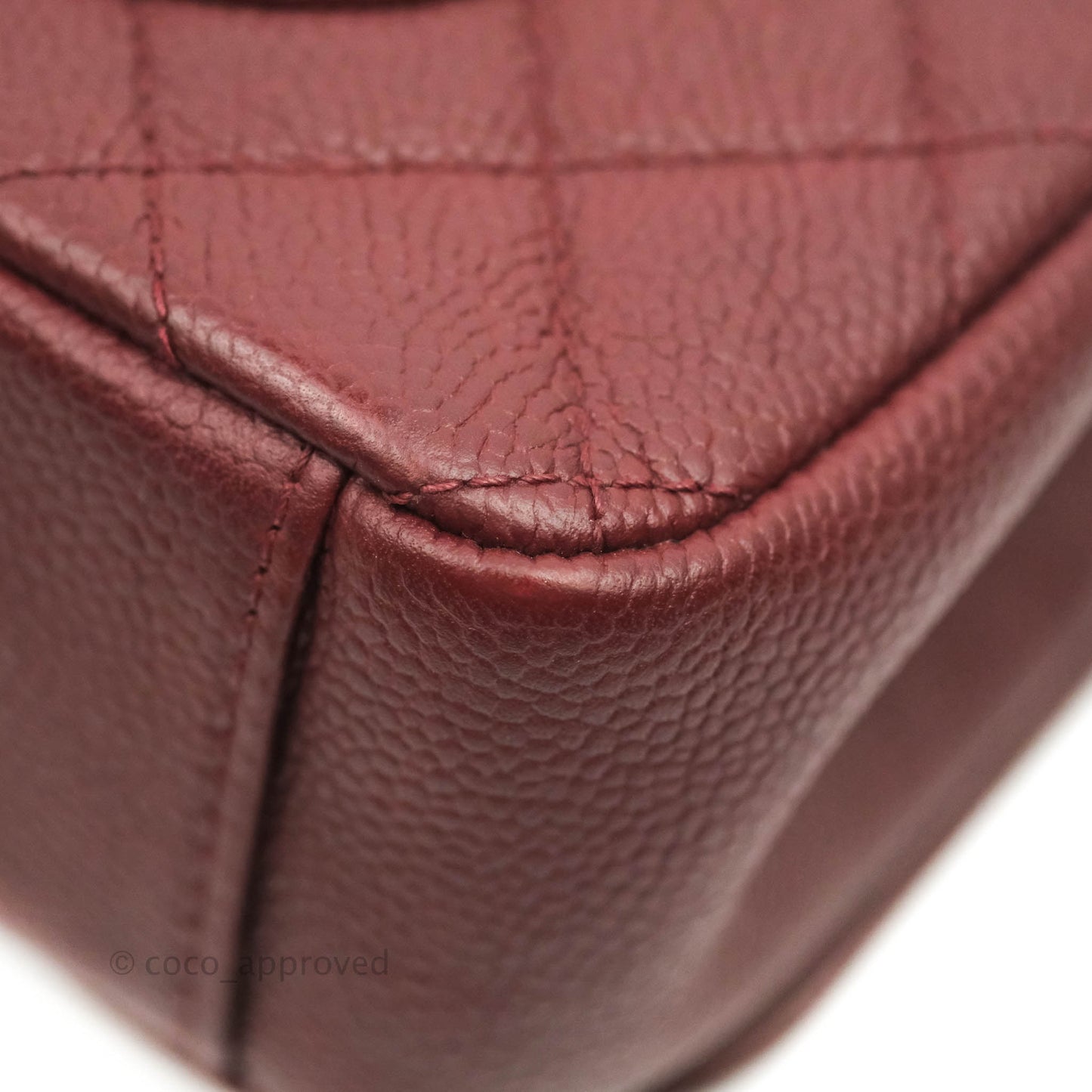 Chanel Quilted Small CC Filigree Flap Burgundy Caviar
