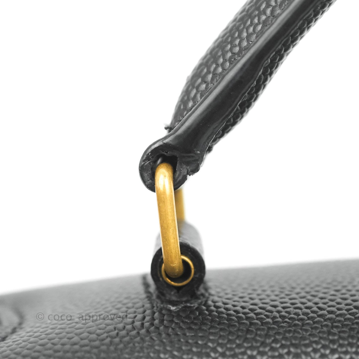 Saint Lauren Cassandra Mini Top Handle Bag Black Grained Calfskin
