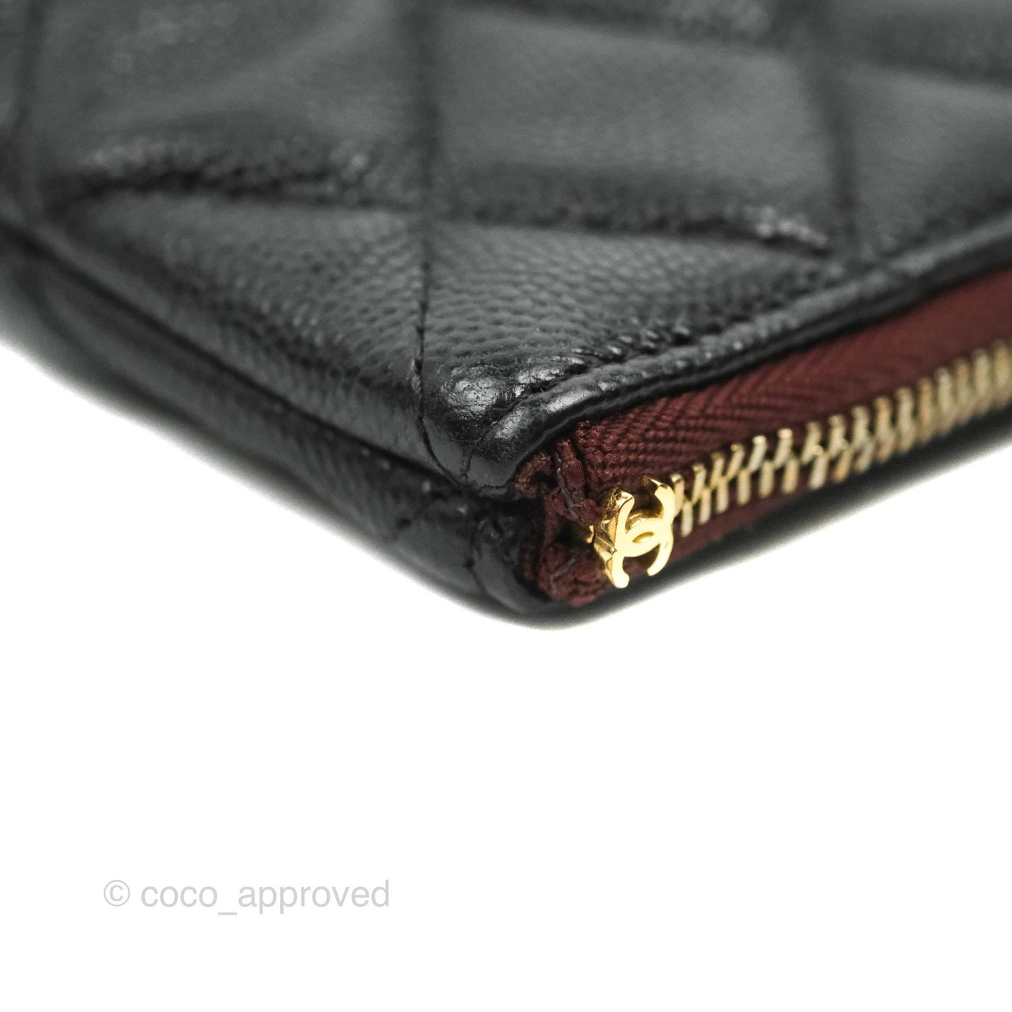 Chanel Medium Quilted O Case Black Caviar Gold Hardware