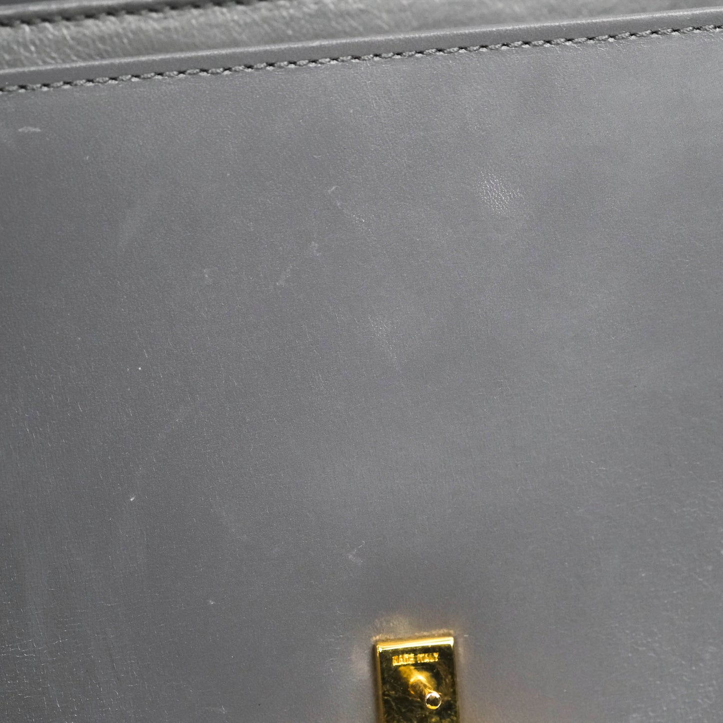 Celine Vintage Royal Triomphe Lock Crossbody Bag Grey