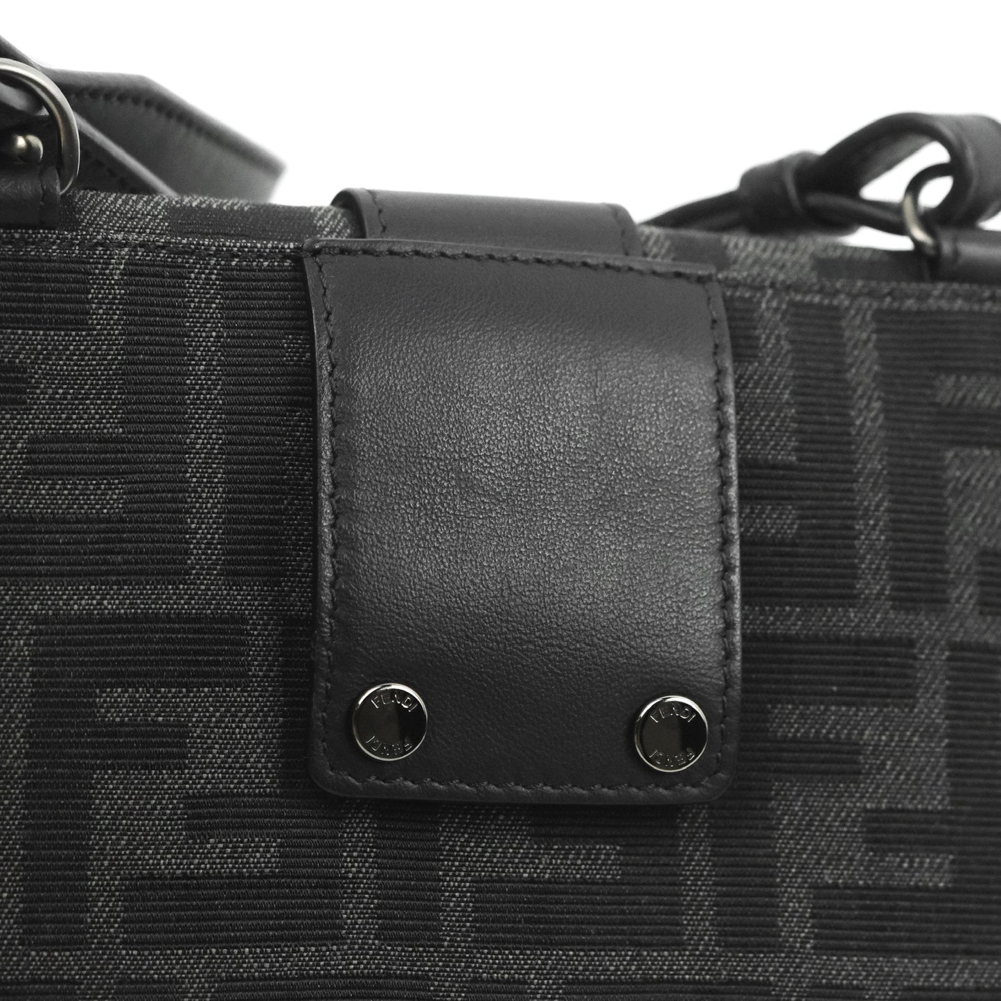 Fendi Baguette Pouch Jacquard FF Motif Grey/Black